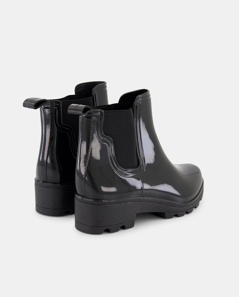 Botín de agua de mujer Negro-3