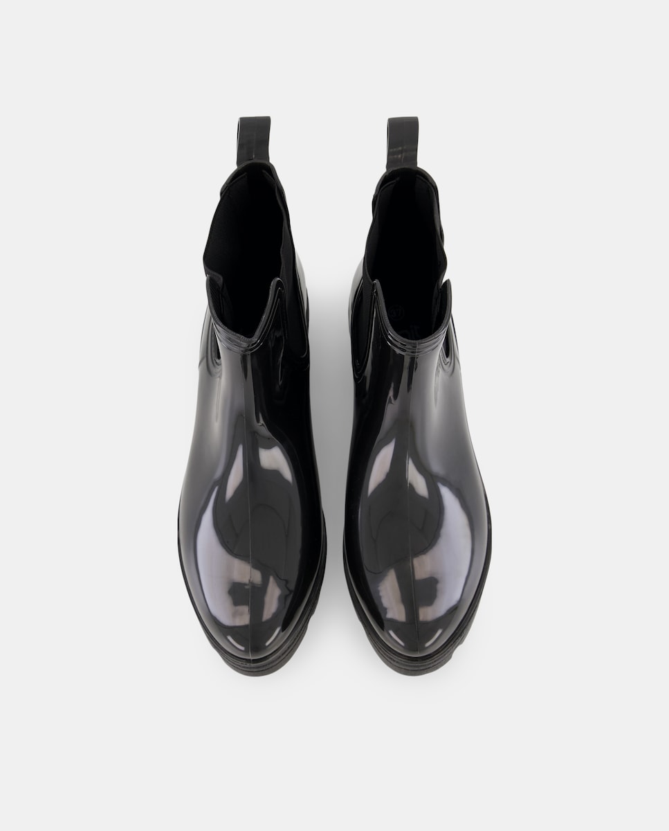 Botín de agua de mujer Negro-4