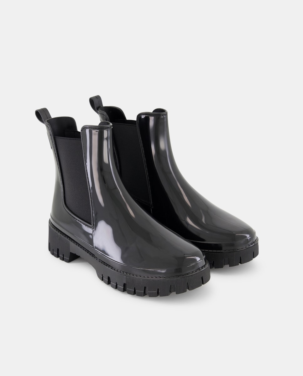 Botín de agua de mujer Negro-2