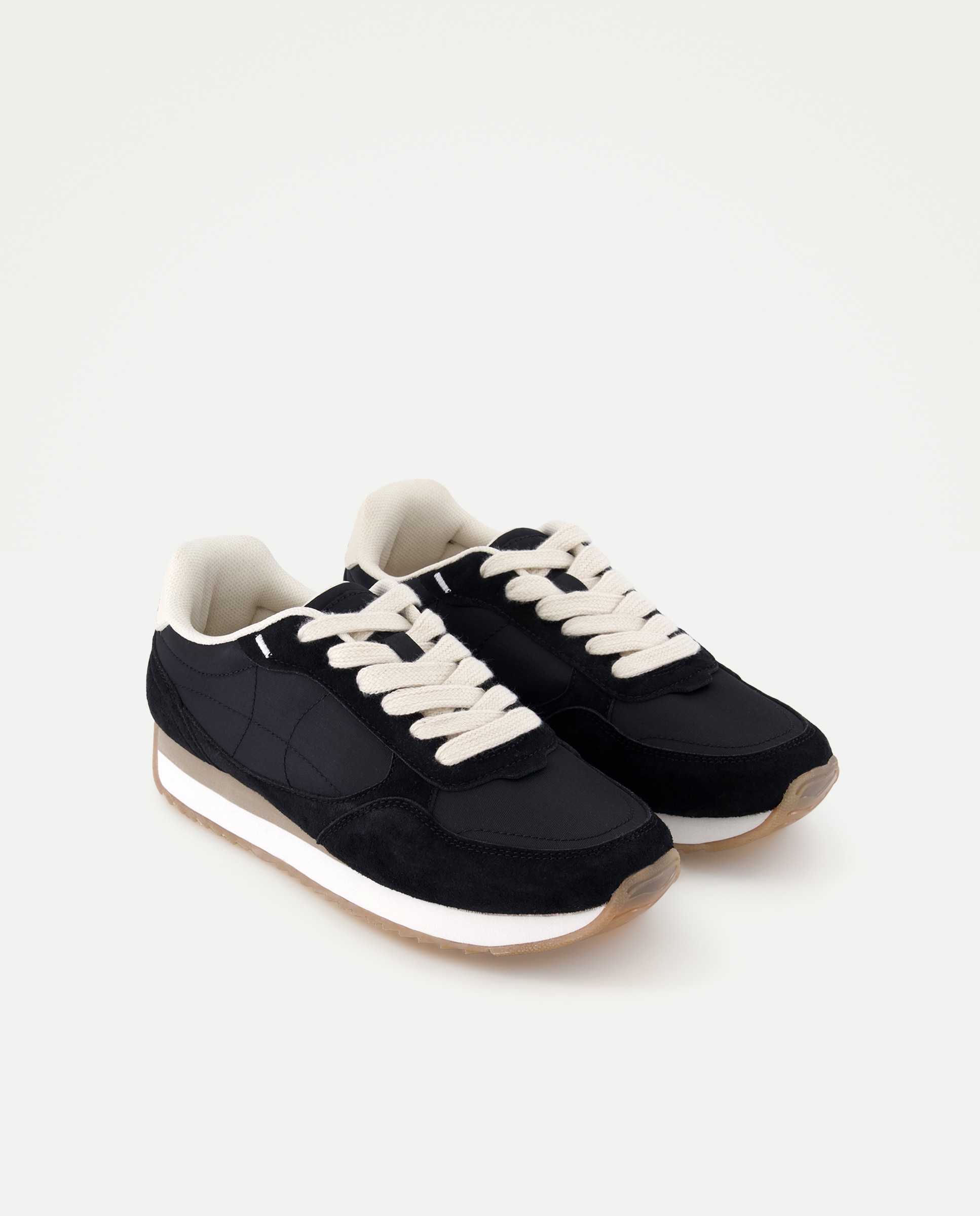 Zapatilla deportiva de mujer combinada Negro-2