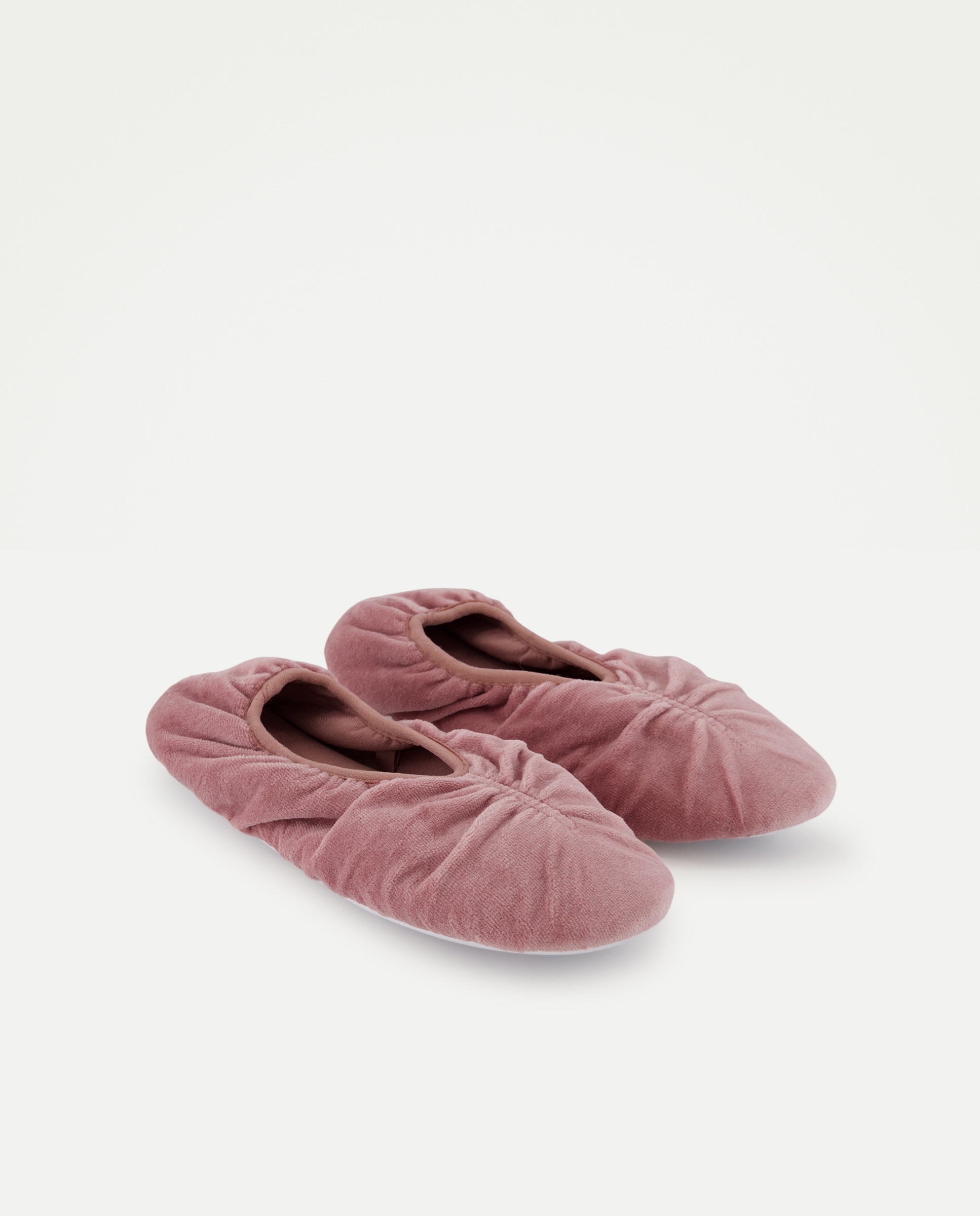 Zapatilla de mujer con frunce Rosa claro-2