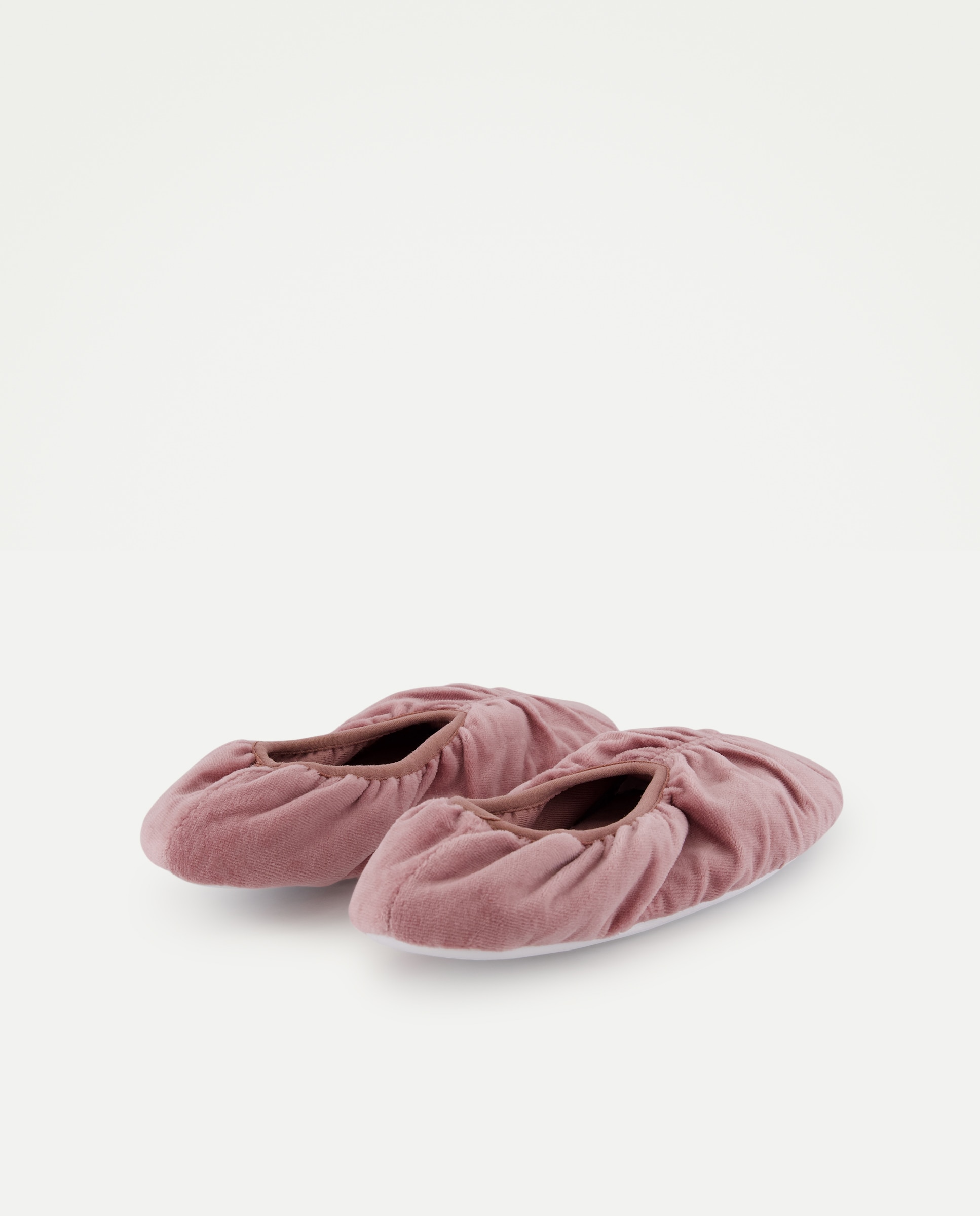 Zapatilla de mujer con frunce Rosa claro-3