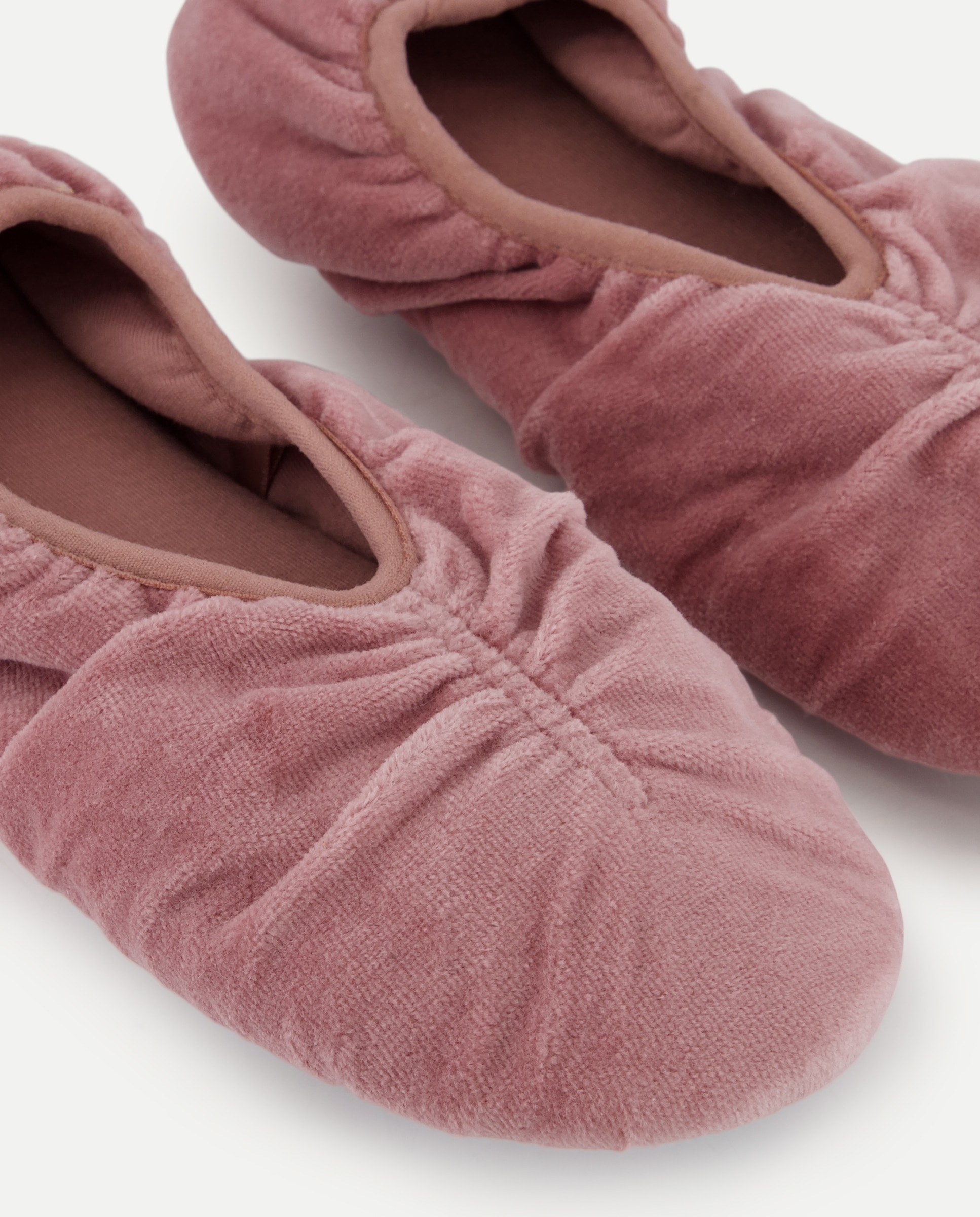 Zapatilla de mujer con frunce Rosa claro-5