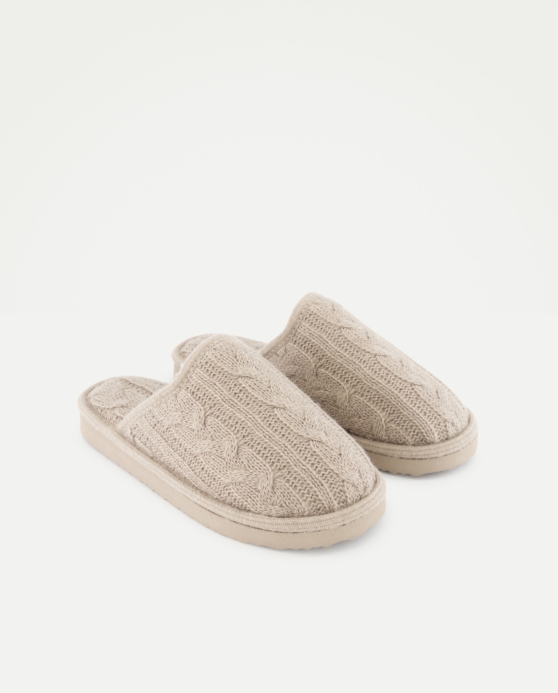 Zapatilla de mujer ochos Visón claro-2