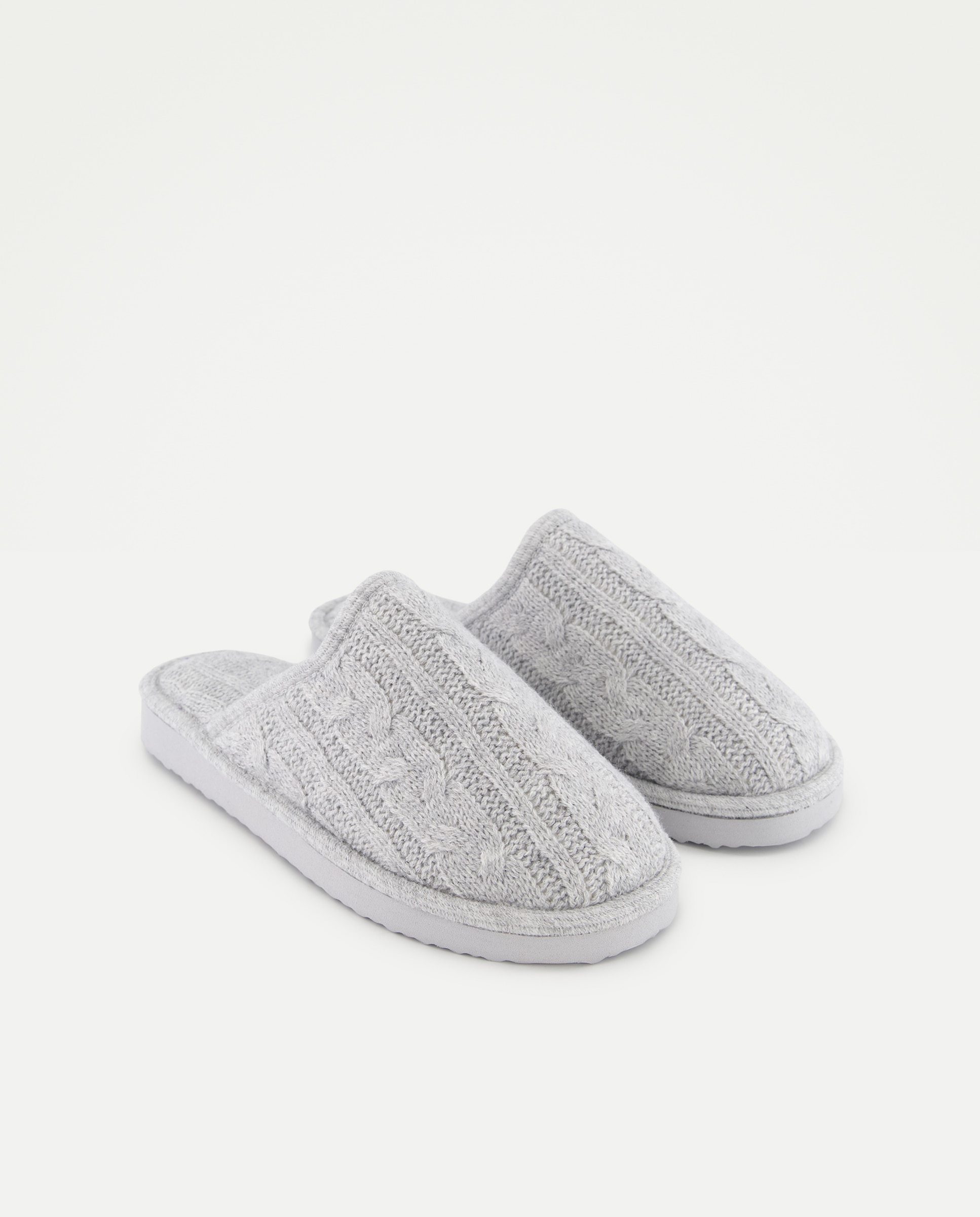 Zapatilla de mujer ochos Gris claro-2