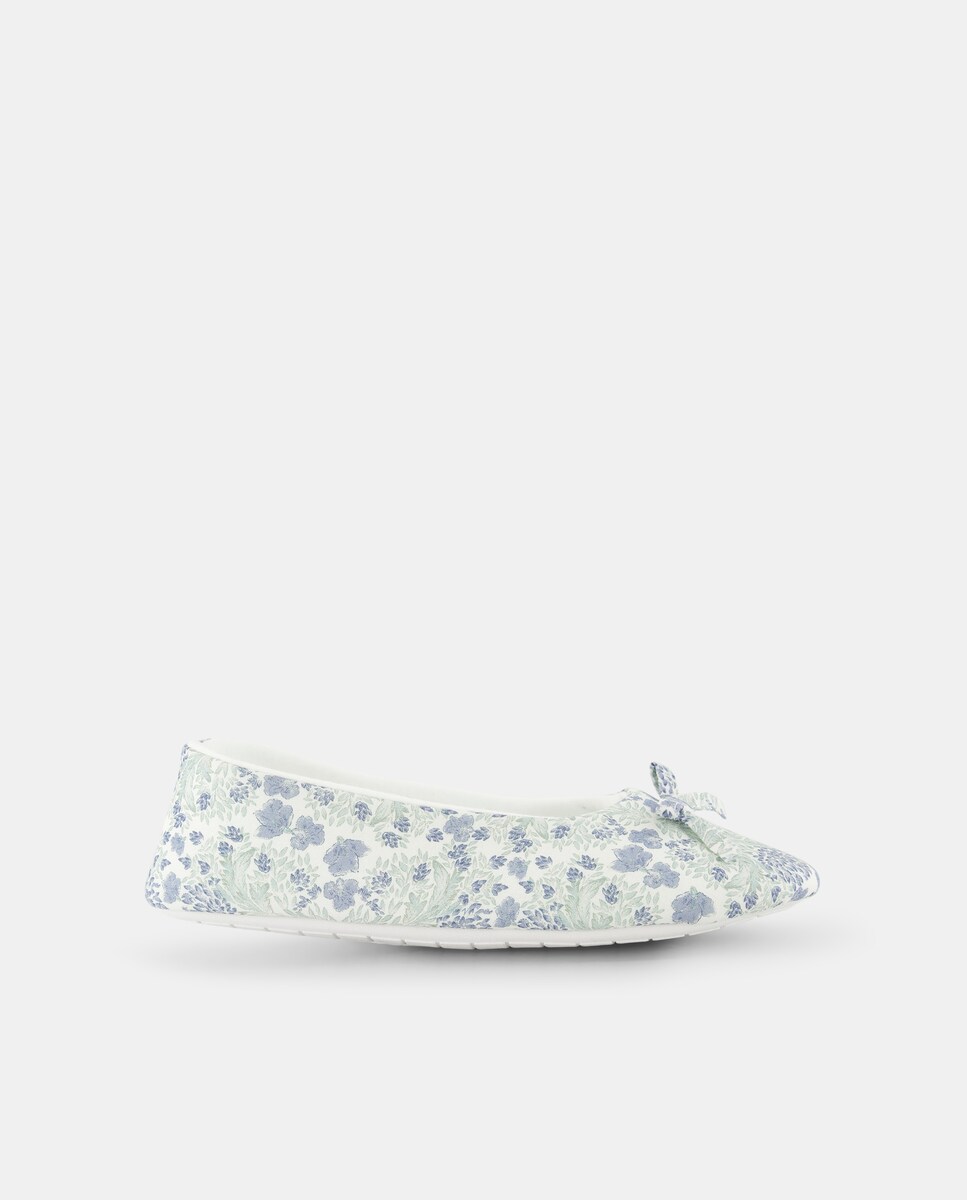 Zapatilla de mujer estampada Azul-2