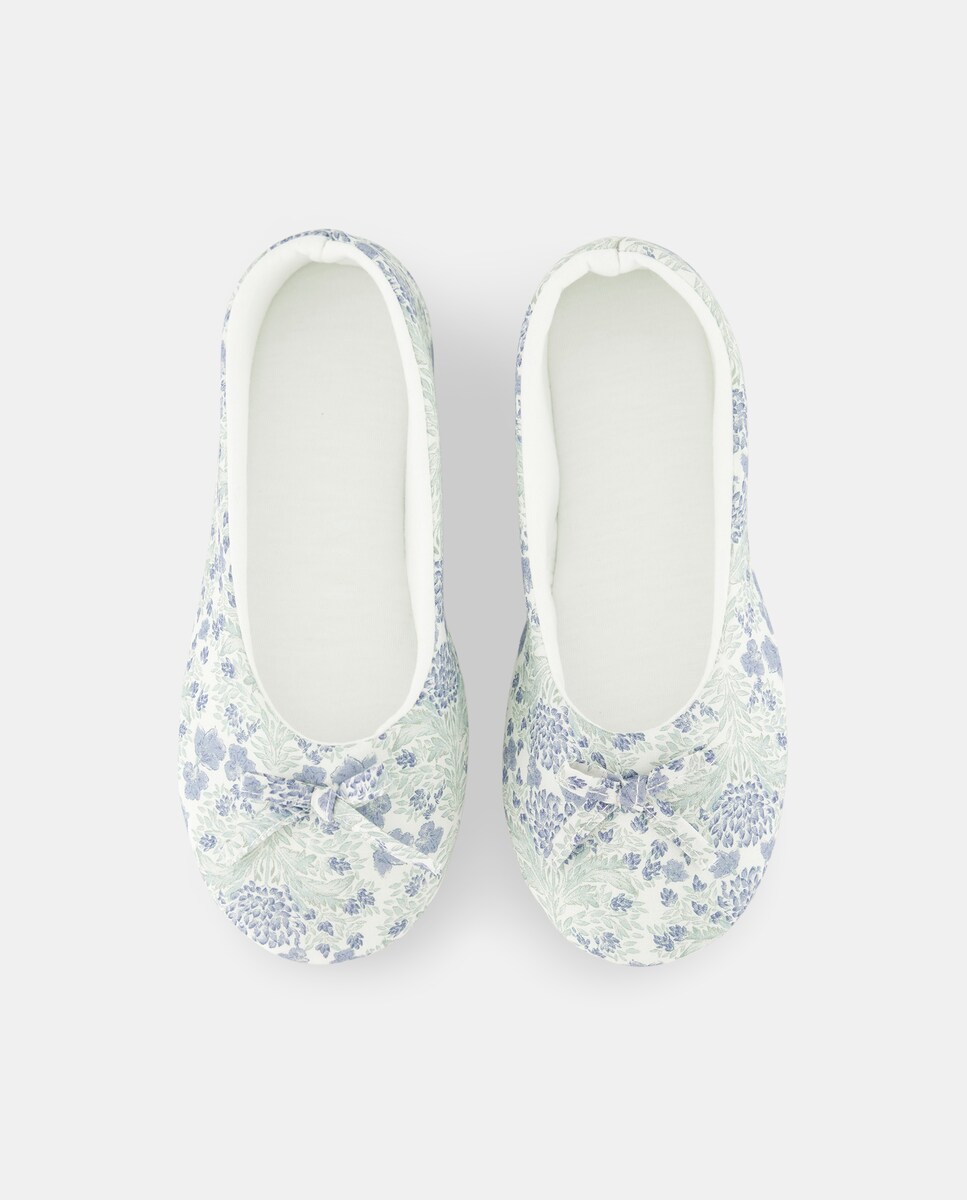 Zapatilla de mujer estampada Azul-5