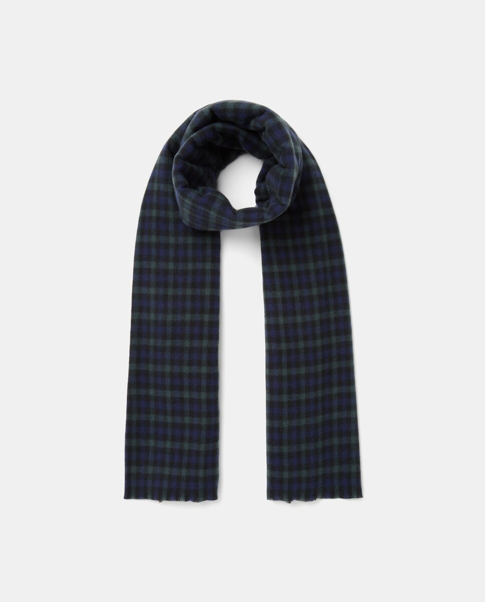 Bufanda de mujer de cuadros Azul-2