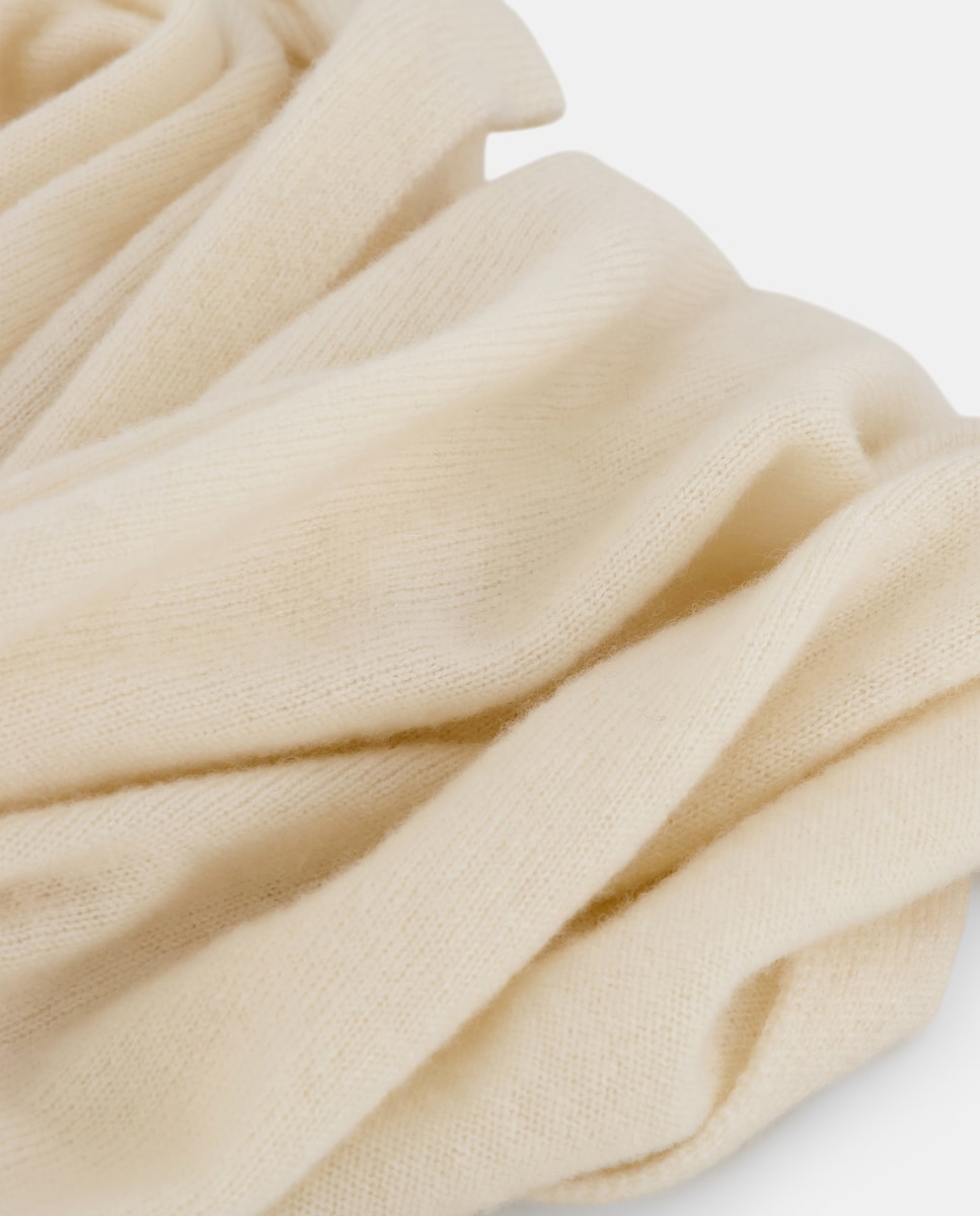 Bufanda de mujer 100% lana Beige-2