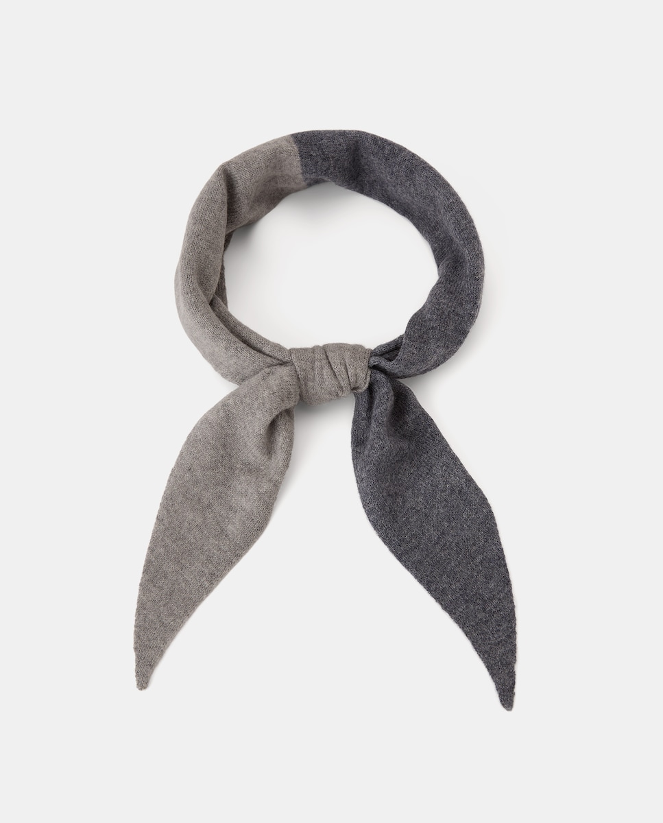 Bufanda de mujer cruzada 820 Gris medio-1