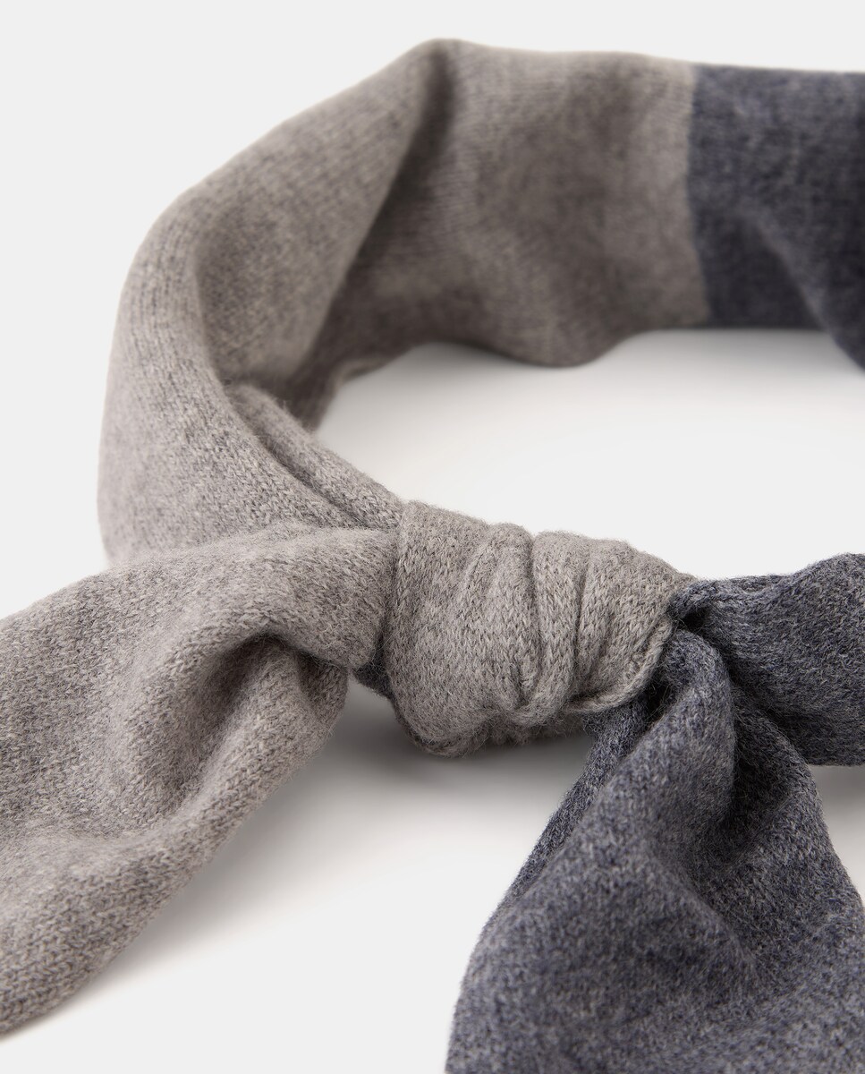 Bufanda de mujer cruzada 820 Gris medio-2