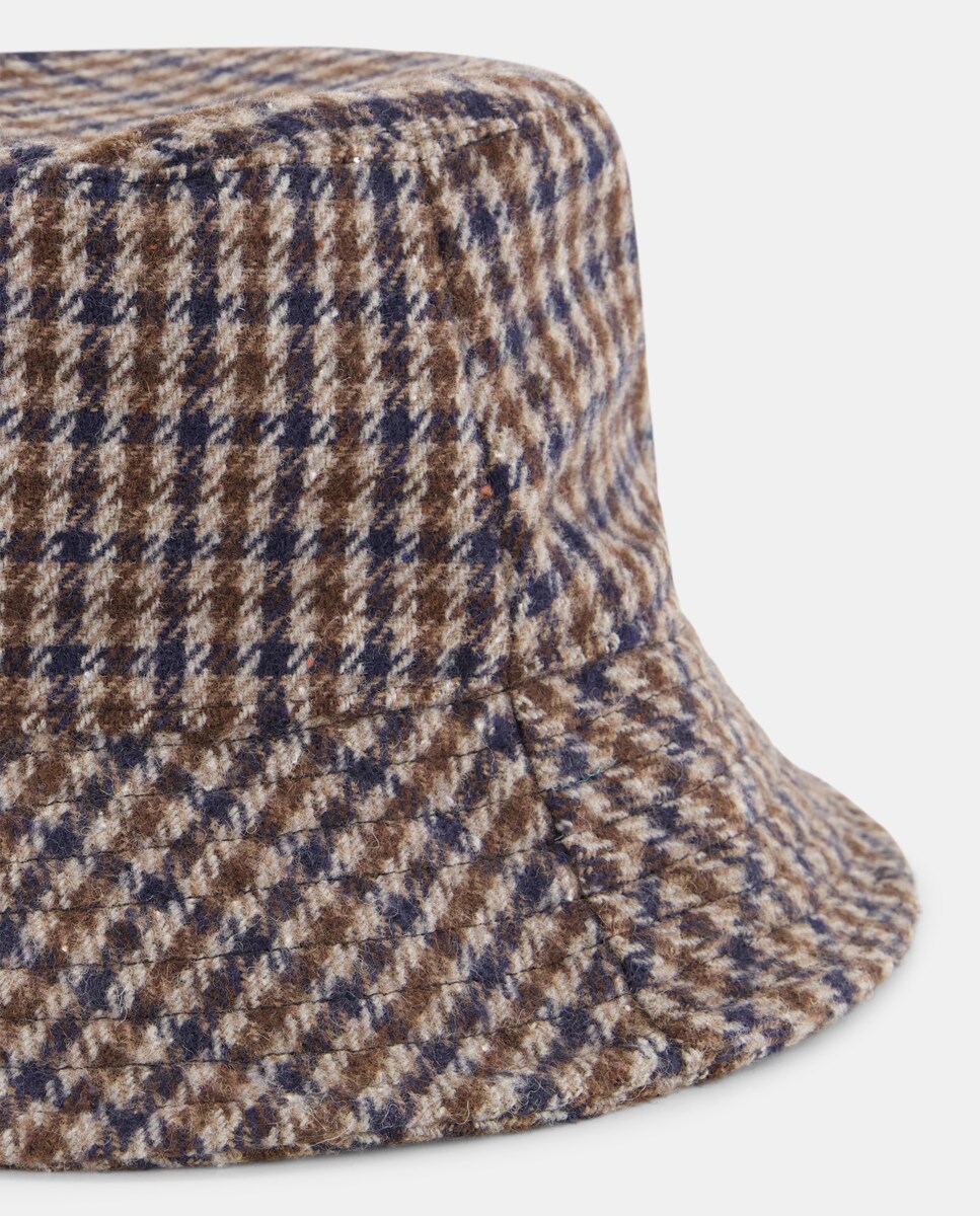 Gorro de mujer de cuadros Azul-2