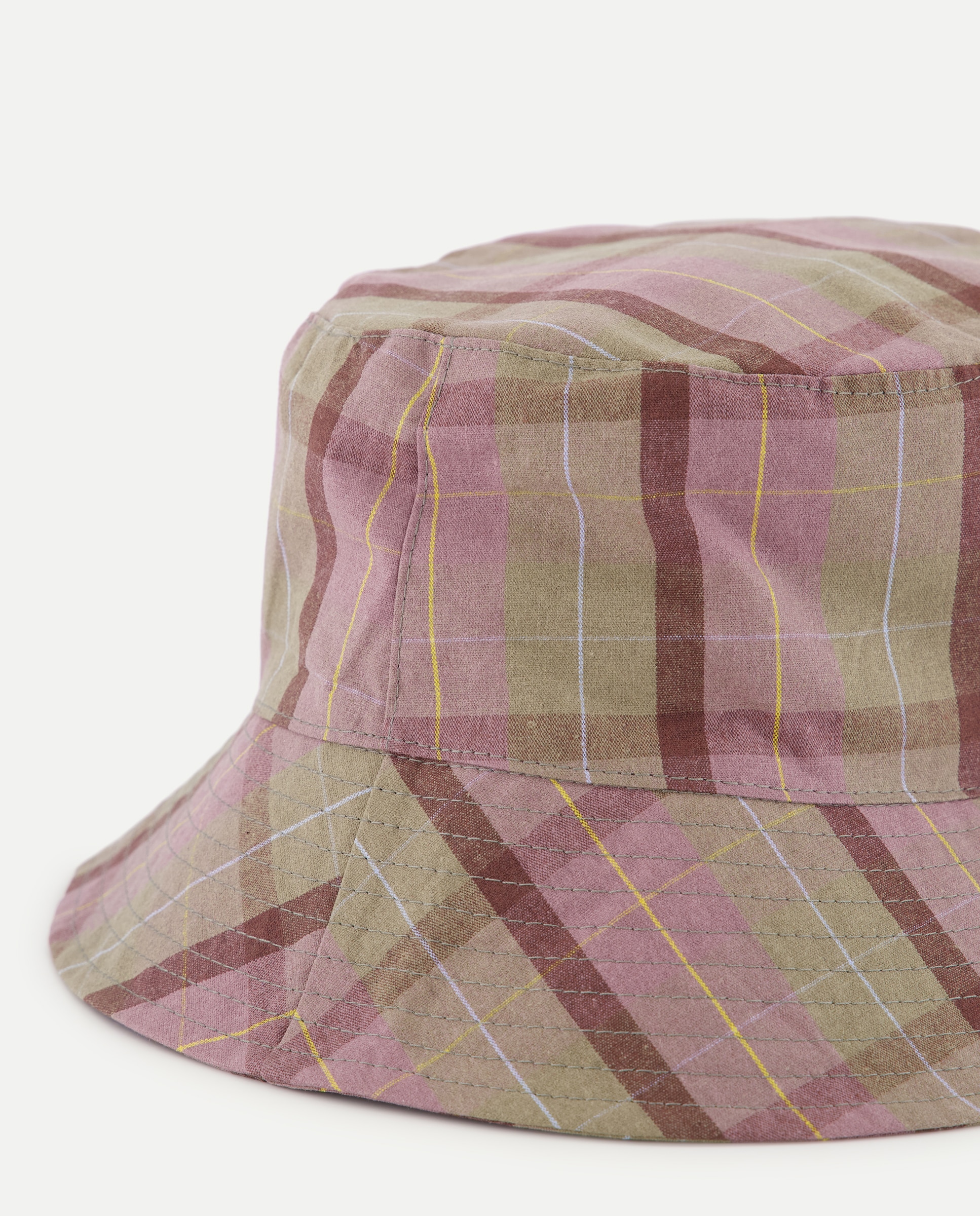 Gorro lluvia mujer cuadros Rosa-2