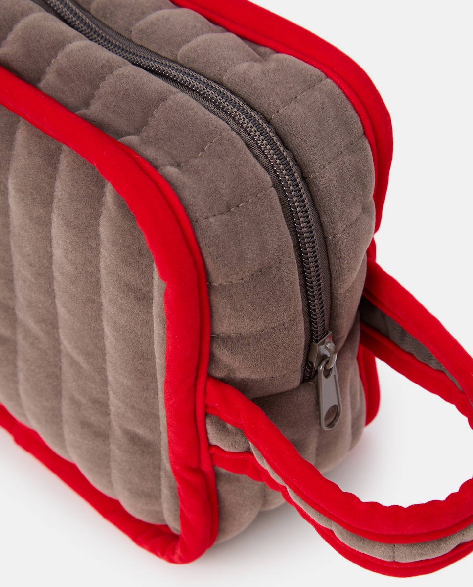 Bolso de mujer de mano estampado Visón claro-3