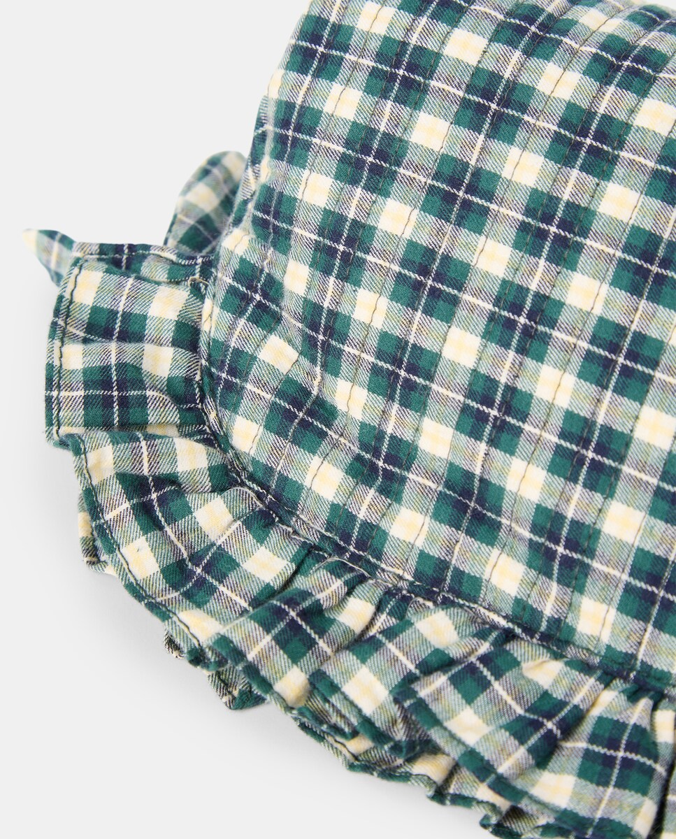 Bolsa de mano de mujer cuadros Azul-3