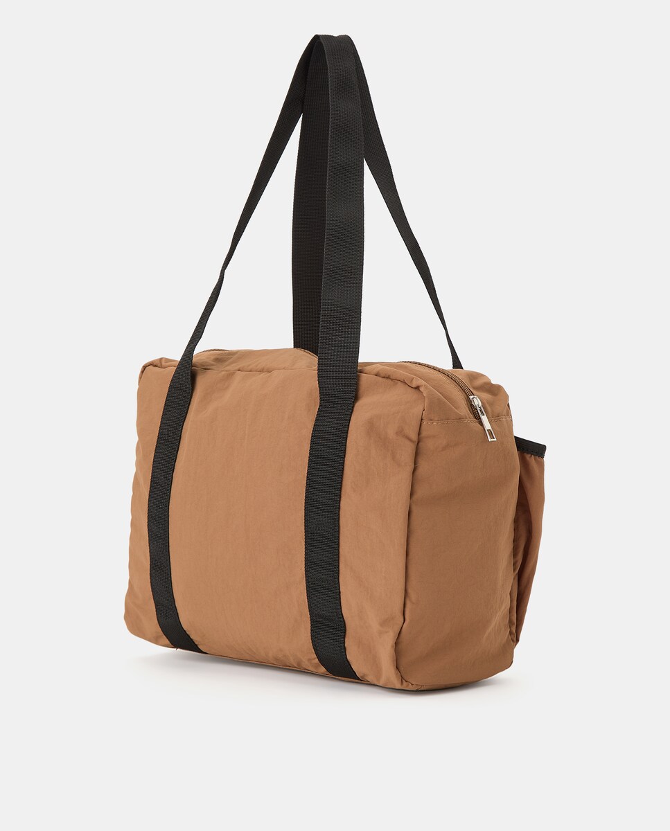 Bolso de mujer asas contraste Marrón-2