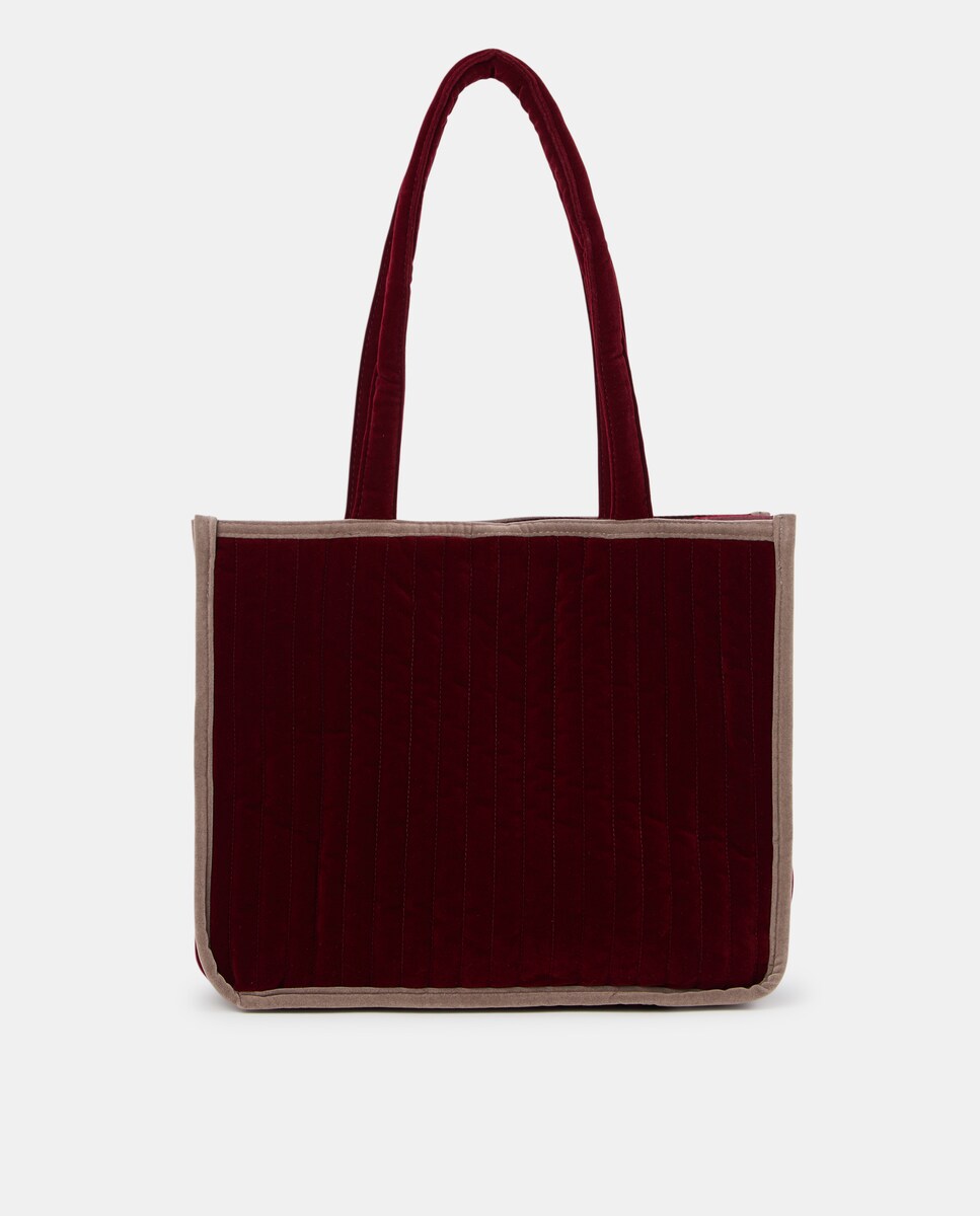 Bolso de mujer terciopelo Burdeos-1