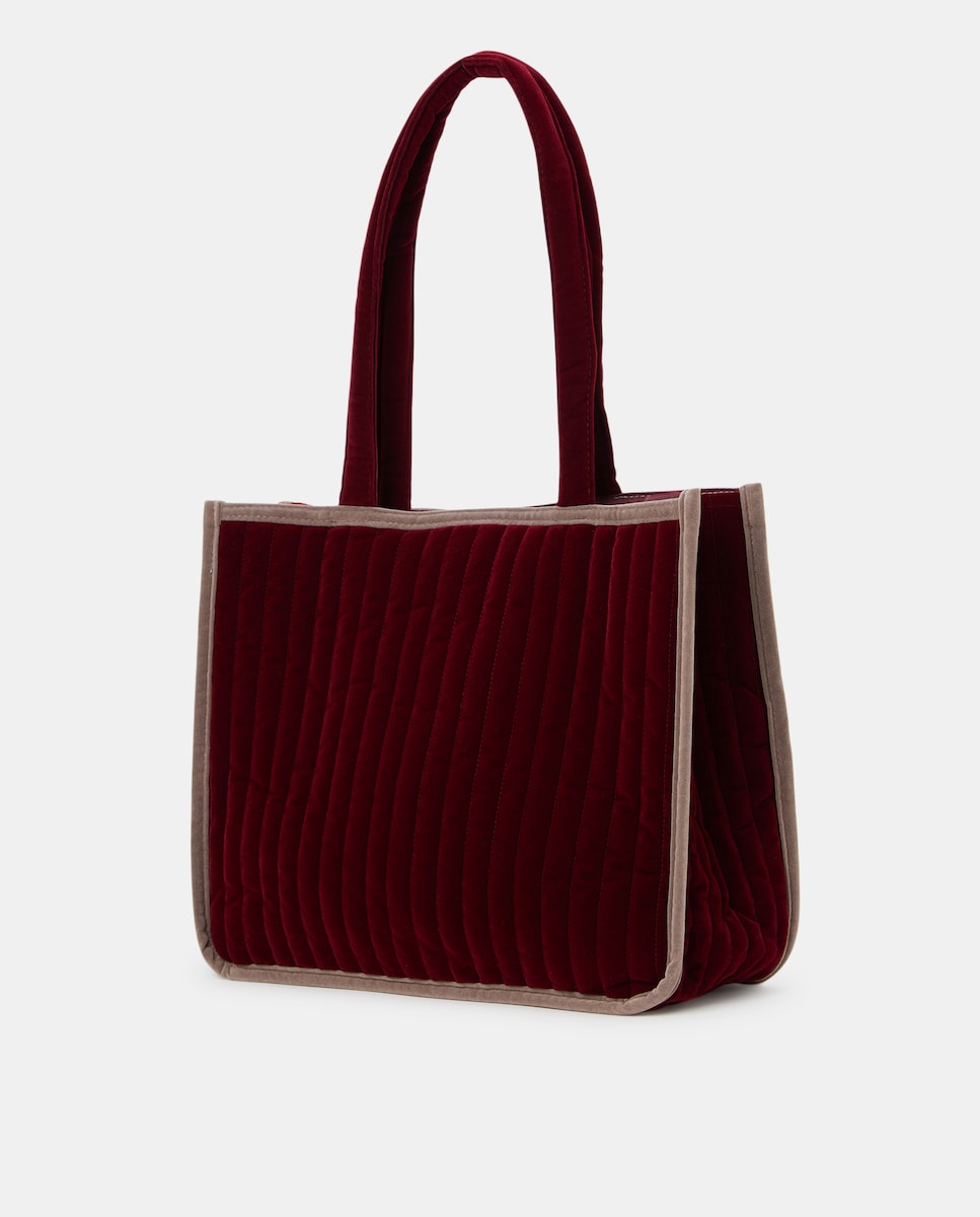 Bolso de mujer terciopelo Burdeos-2