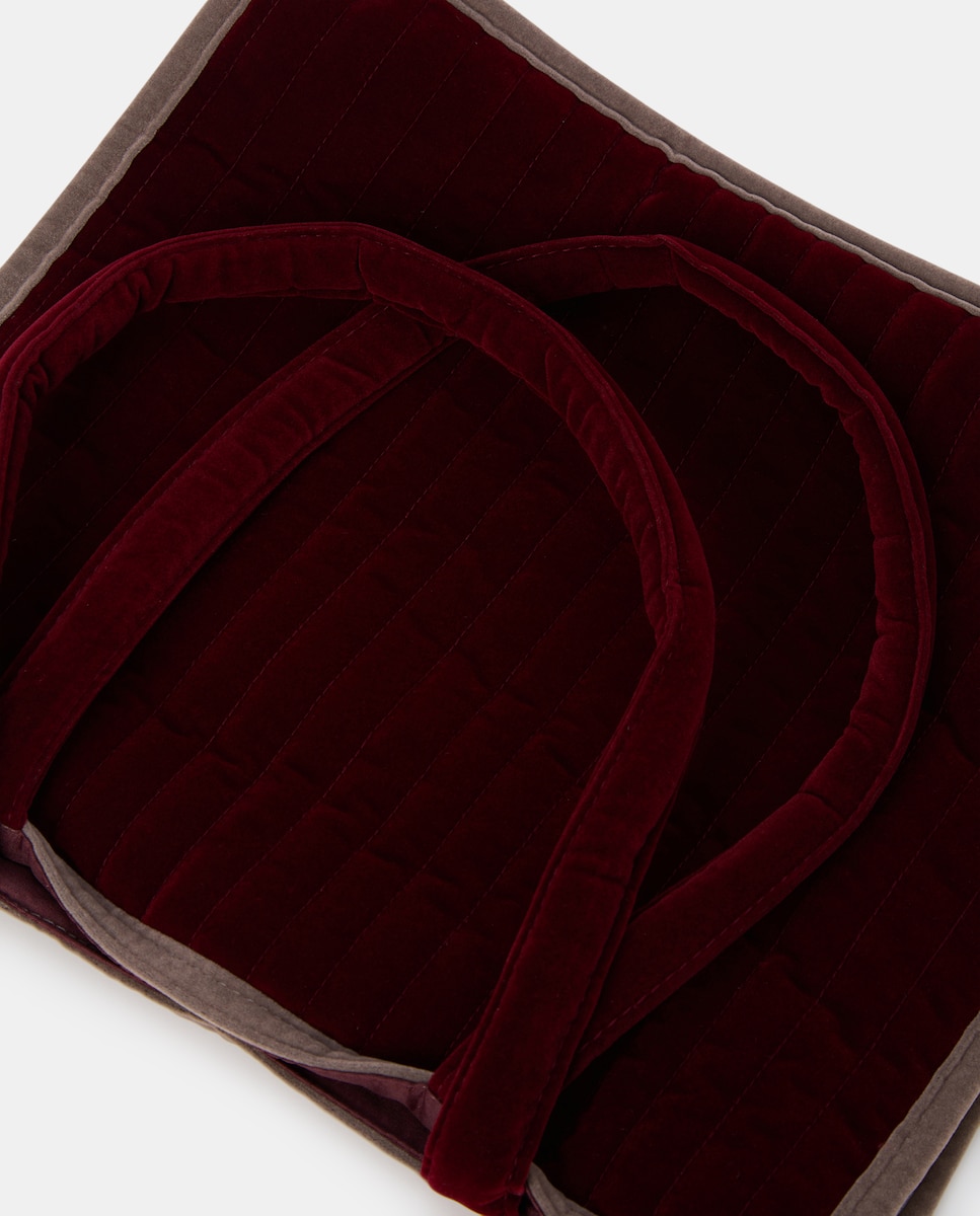 Bolso de mujer terciopelo Burdeos-3