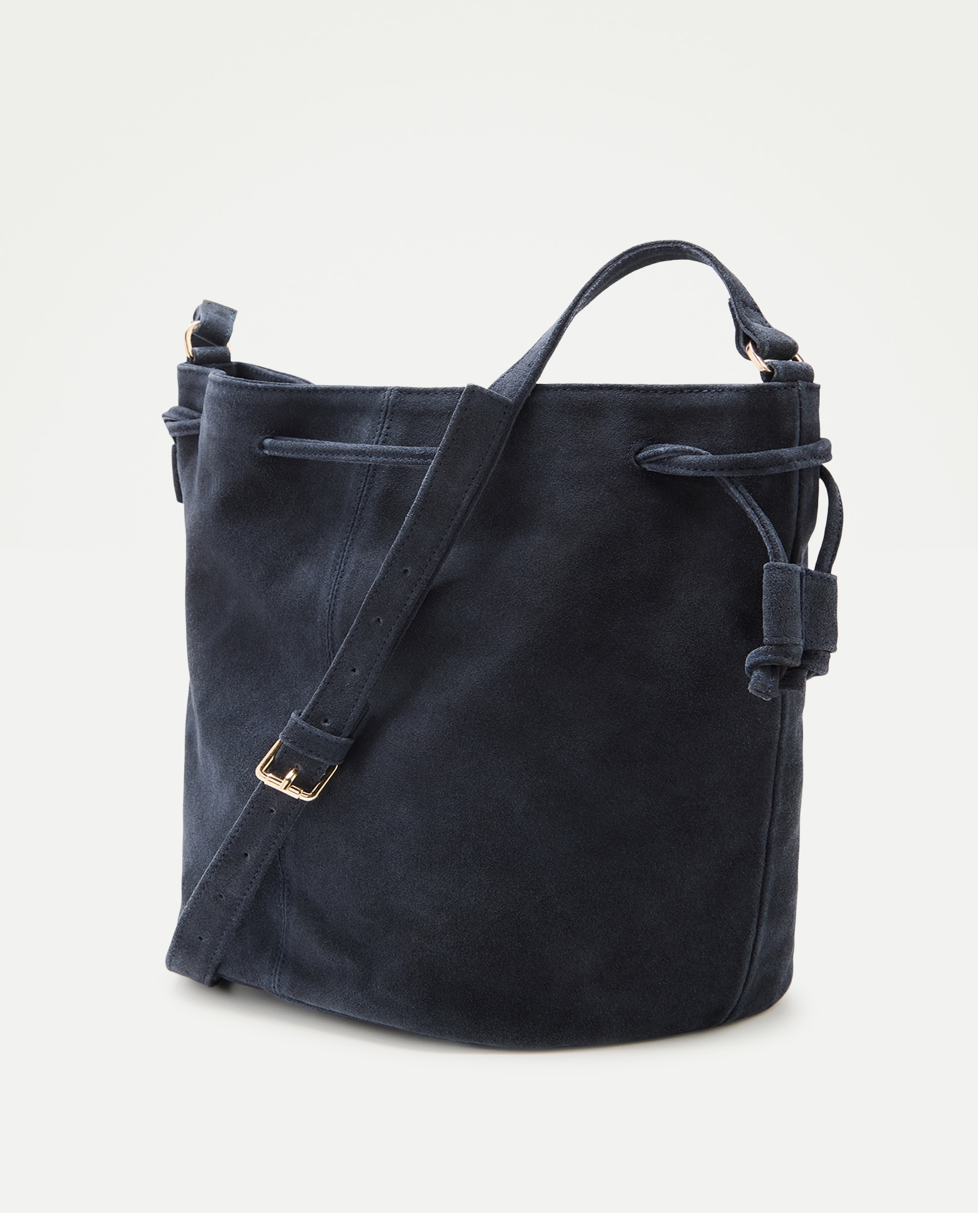 Bolso mujer borlas piel Azul marino-2