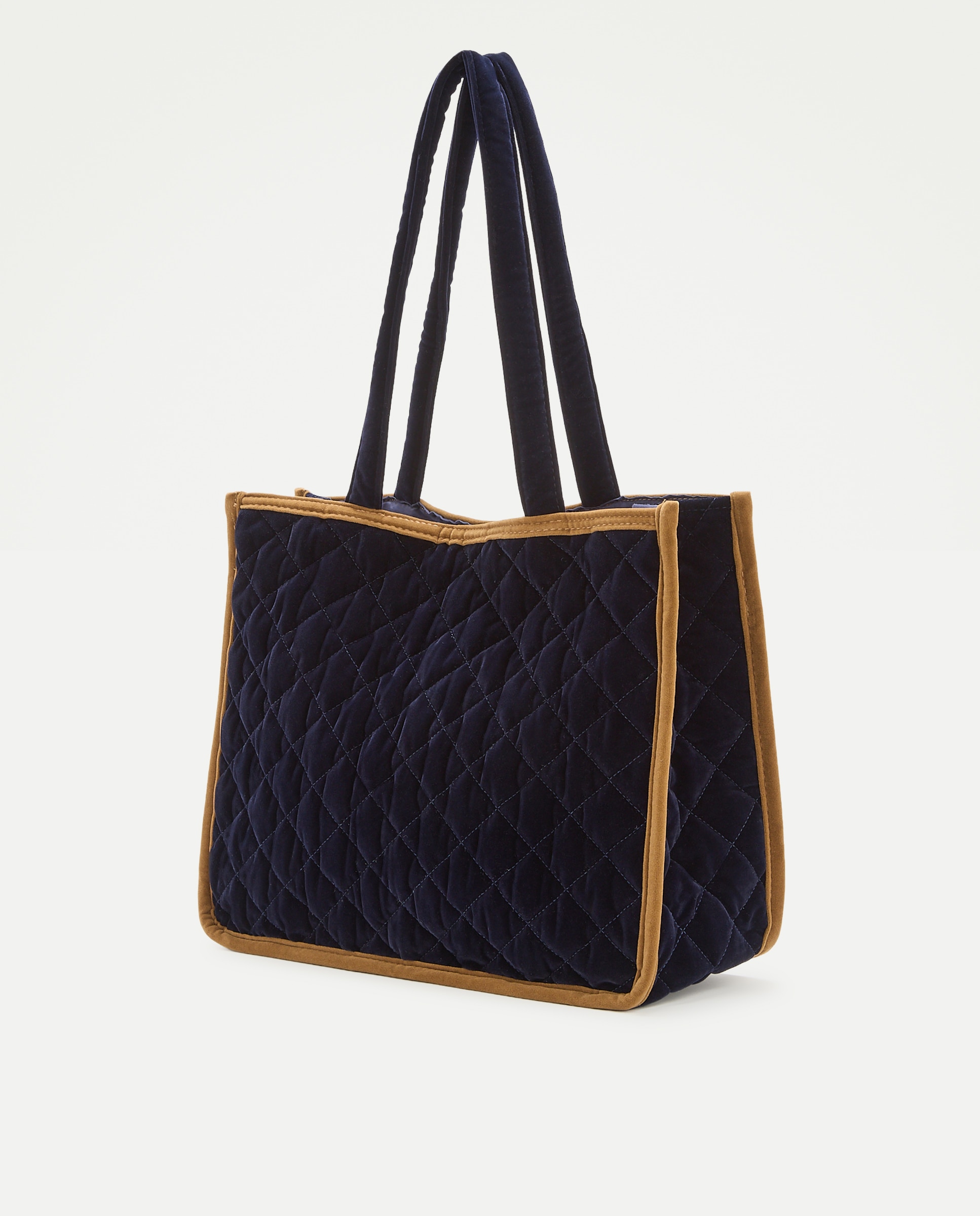 Bolso mujer terciopelo acolchado 430 Azul oscuro-2