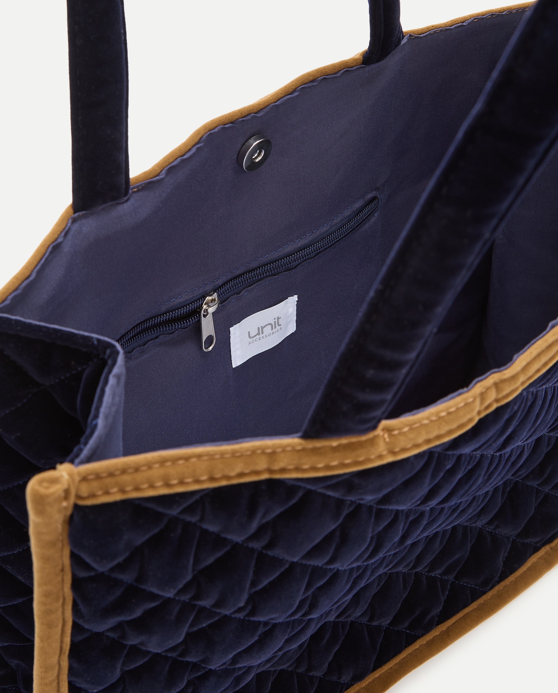 Bolso mujer terciopelo acolchado 430 Azul oscuro-3