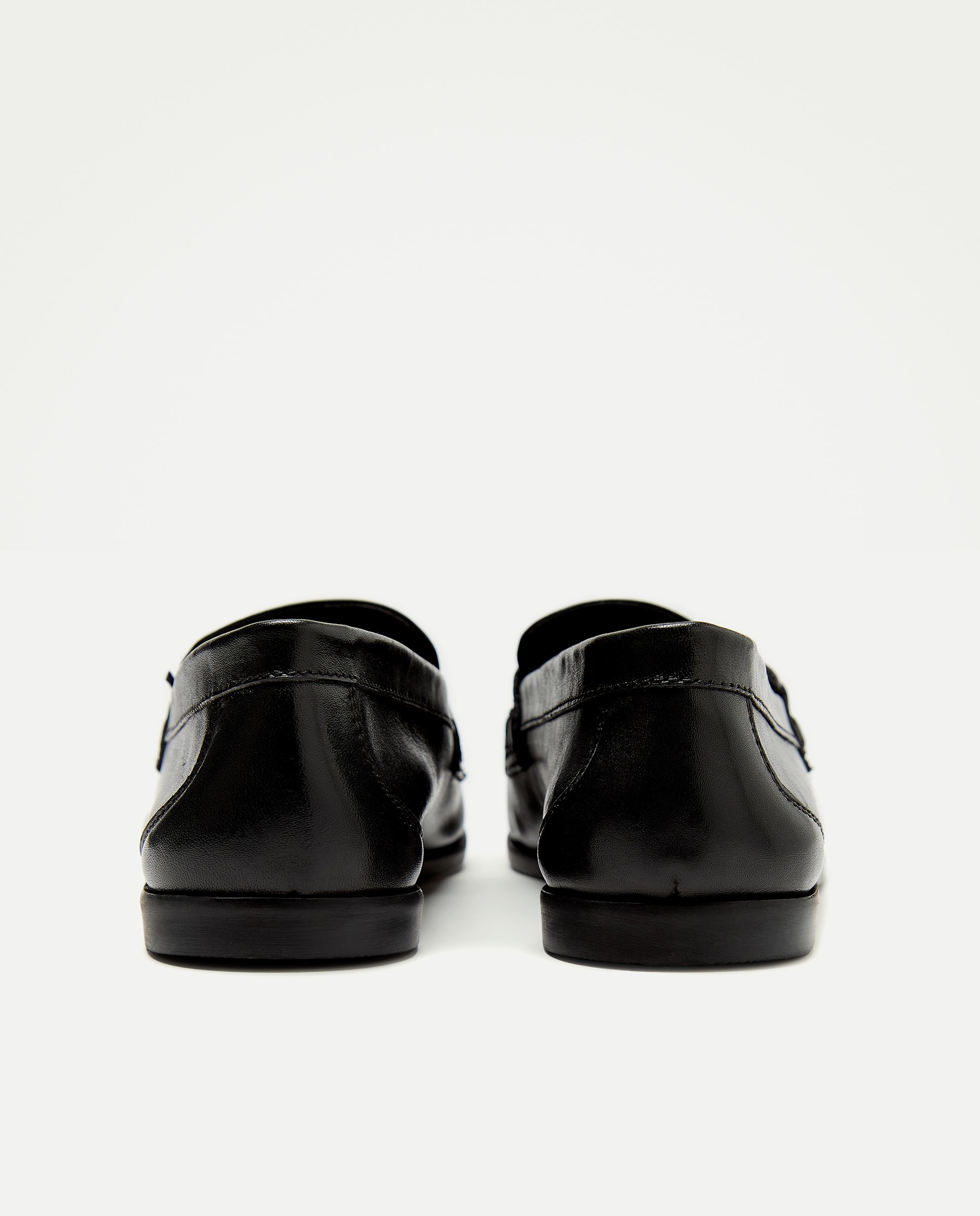 Mocasín de mujer de piel Negro-3