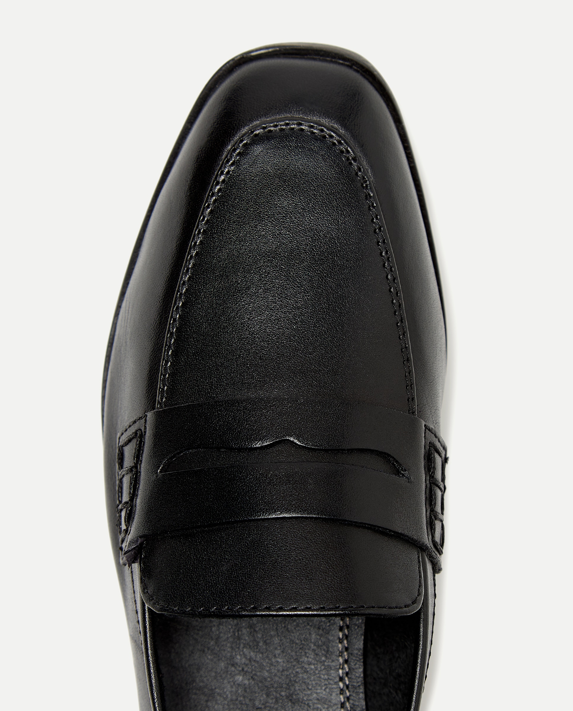 Mocasín de mujer de piel Negro-4