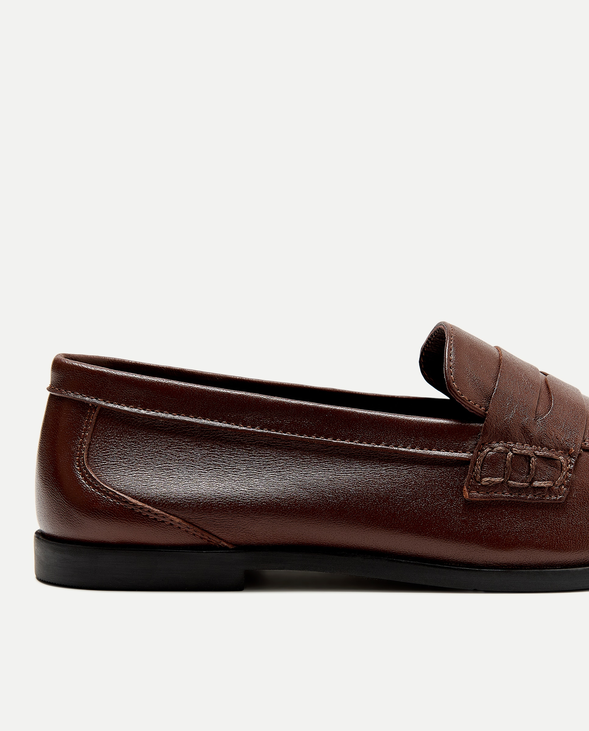 Mocasín de mujer de piel Marrón-5