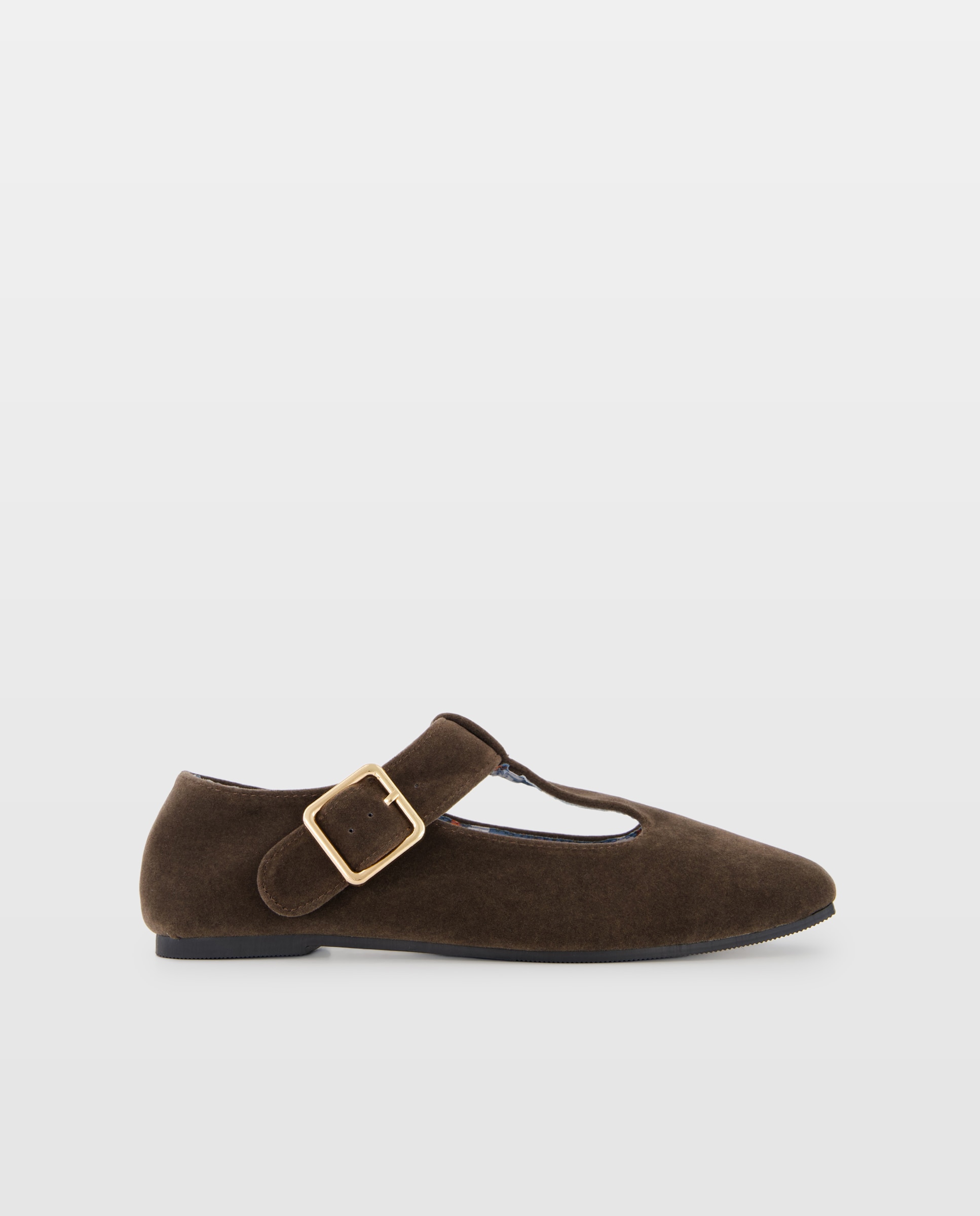 Imagen 0 de Zapato de mujer de terciopelo con hebilla