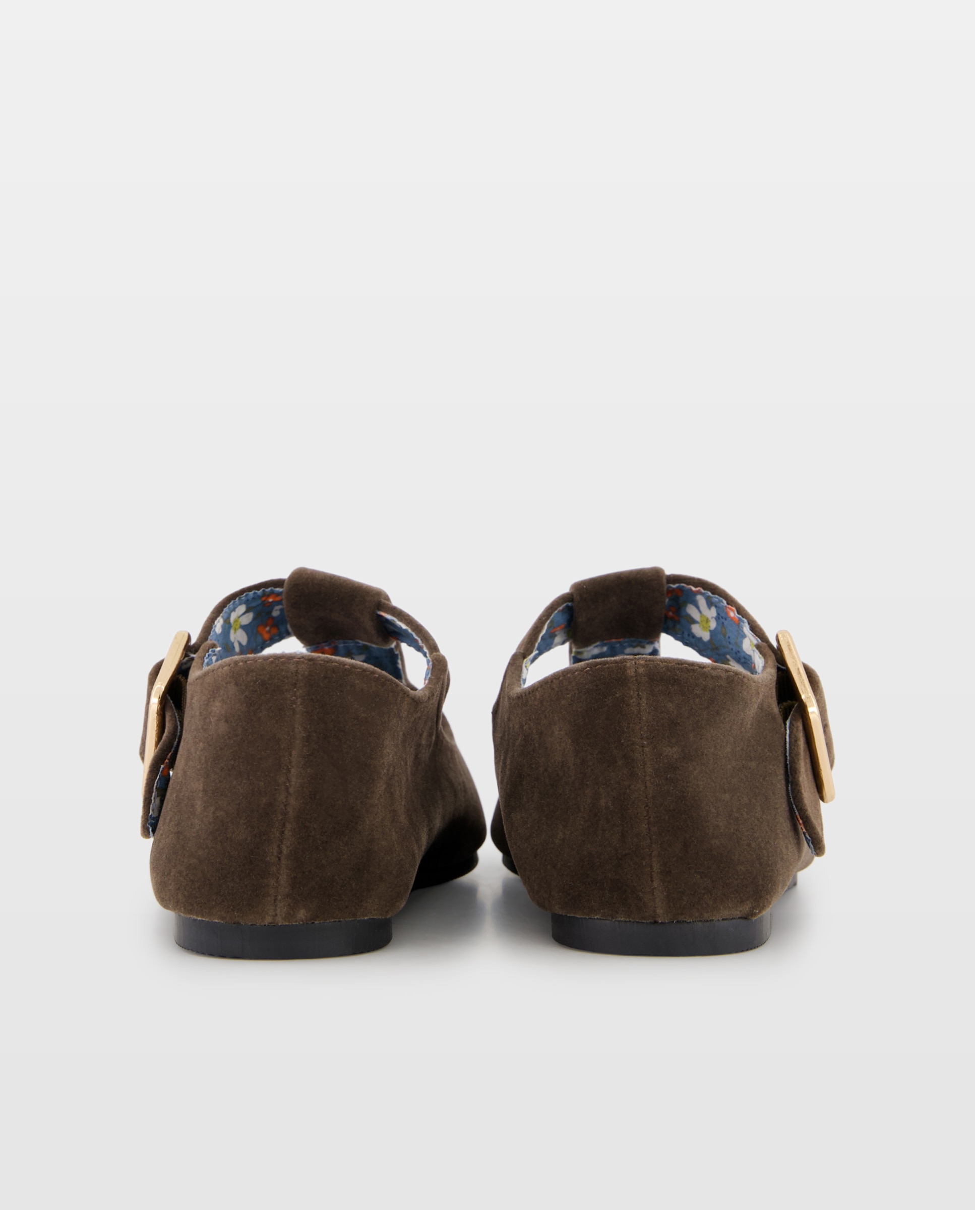 Zapato de mujer de terciopelo con hebilla 820 Gris medio-3