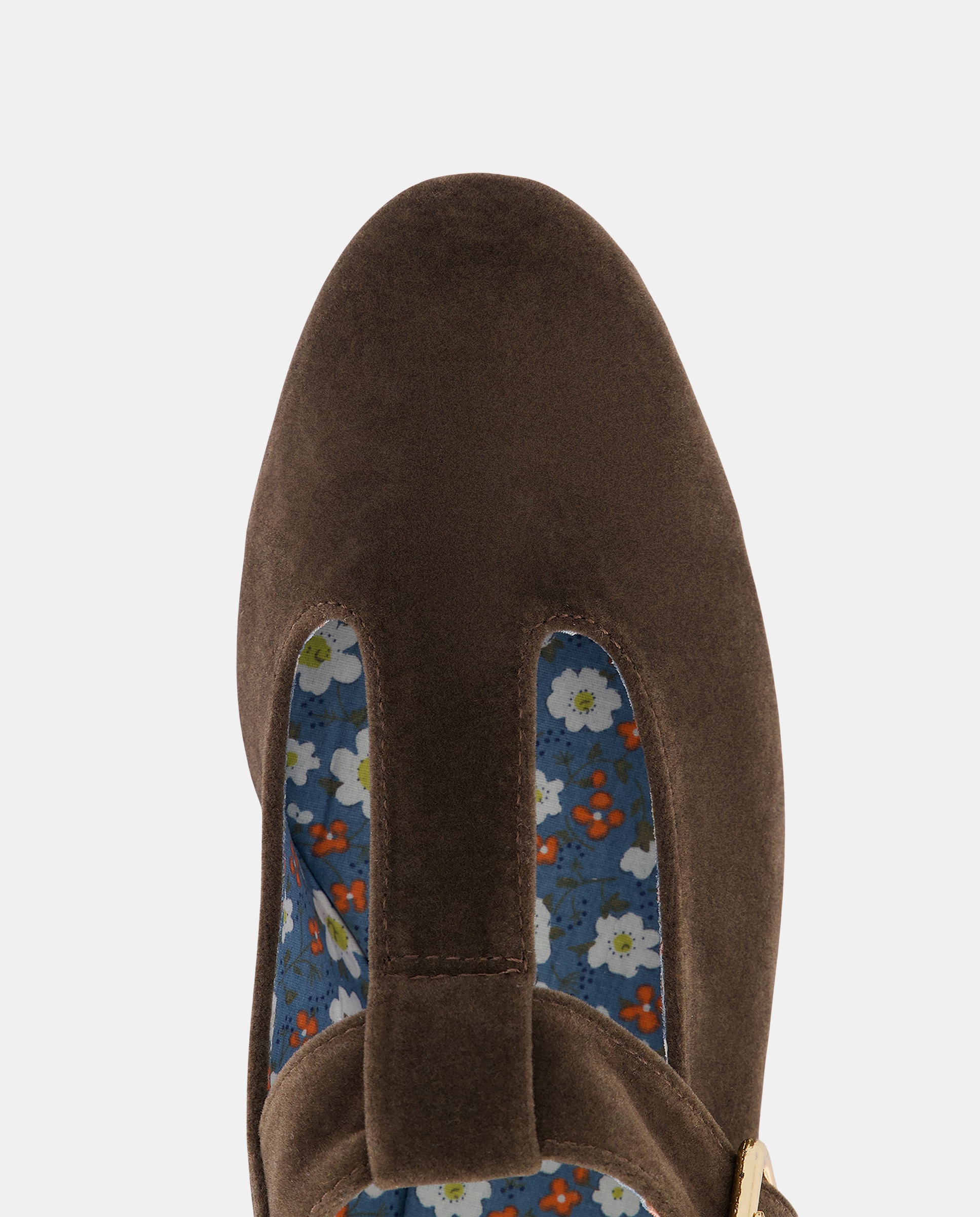 Zapato de mujer de terciopelo con hebilla 820 Gris medio-4