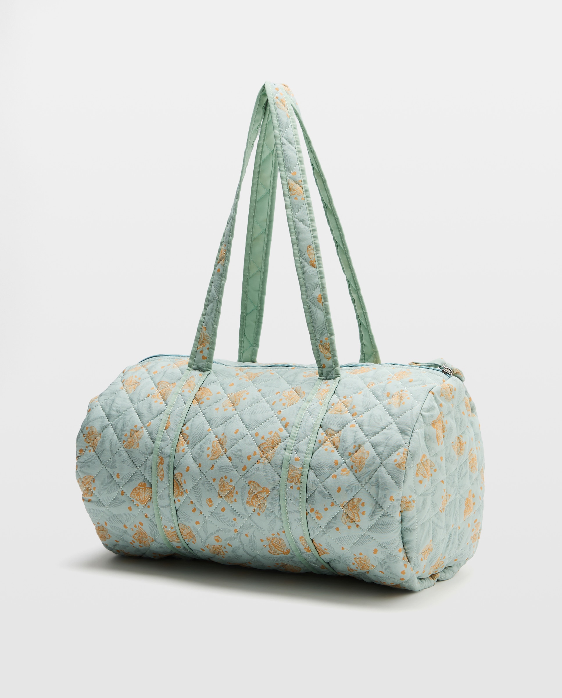 Bolso mujer grande flores Azul-2