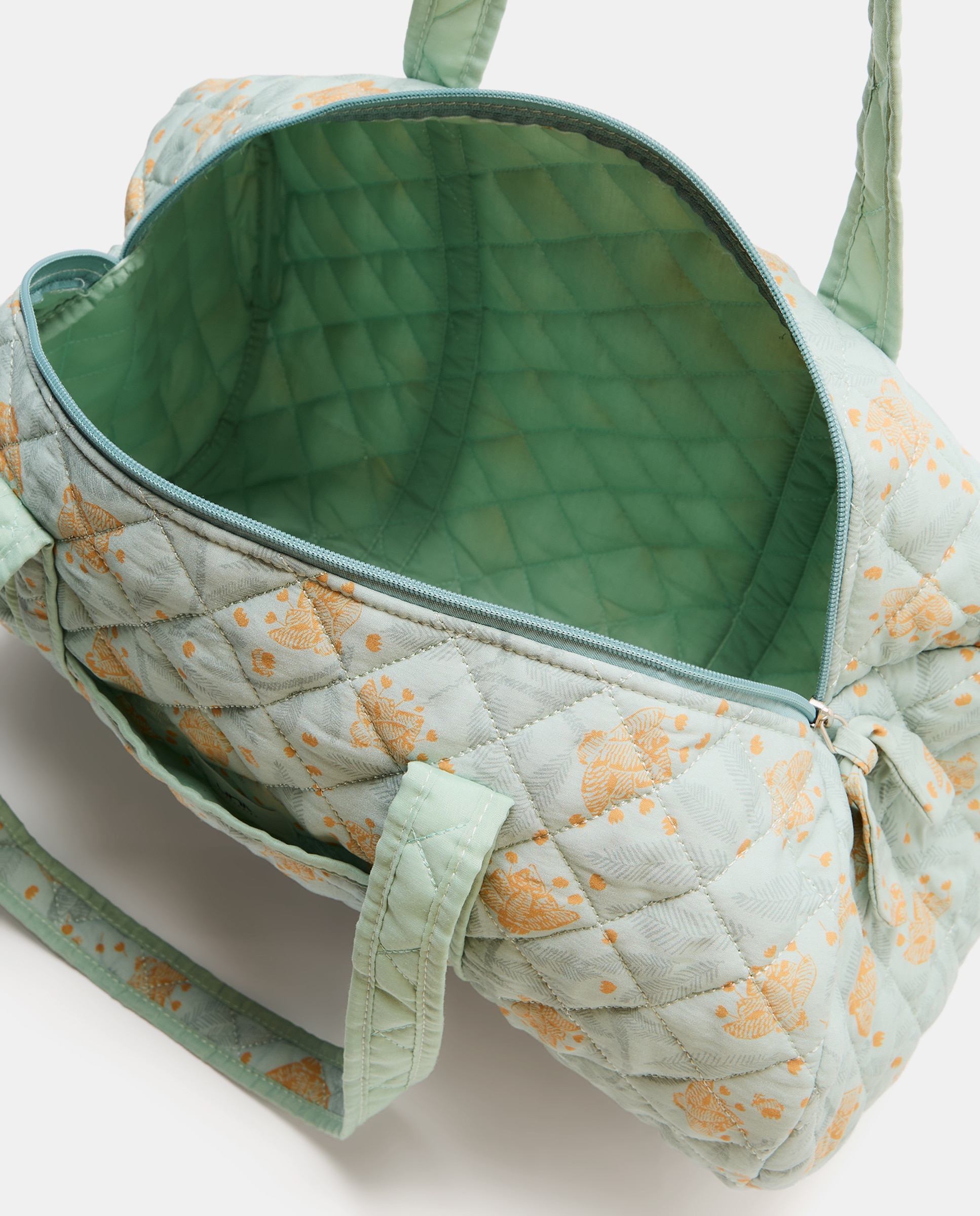 Bolso mujer grande flores Azul-3