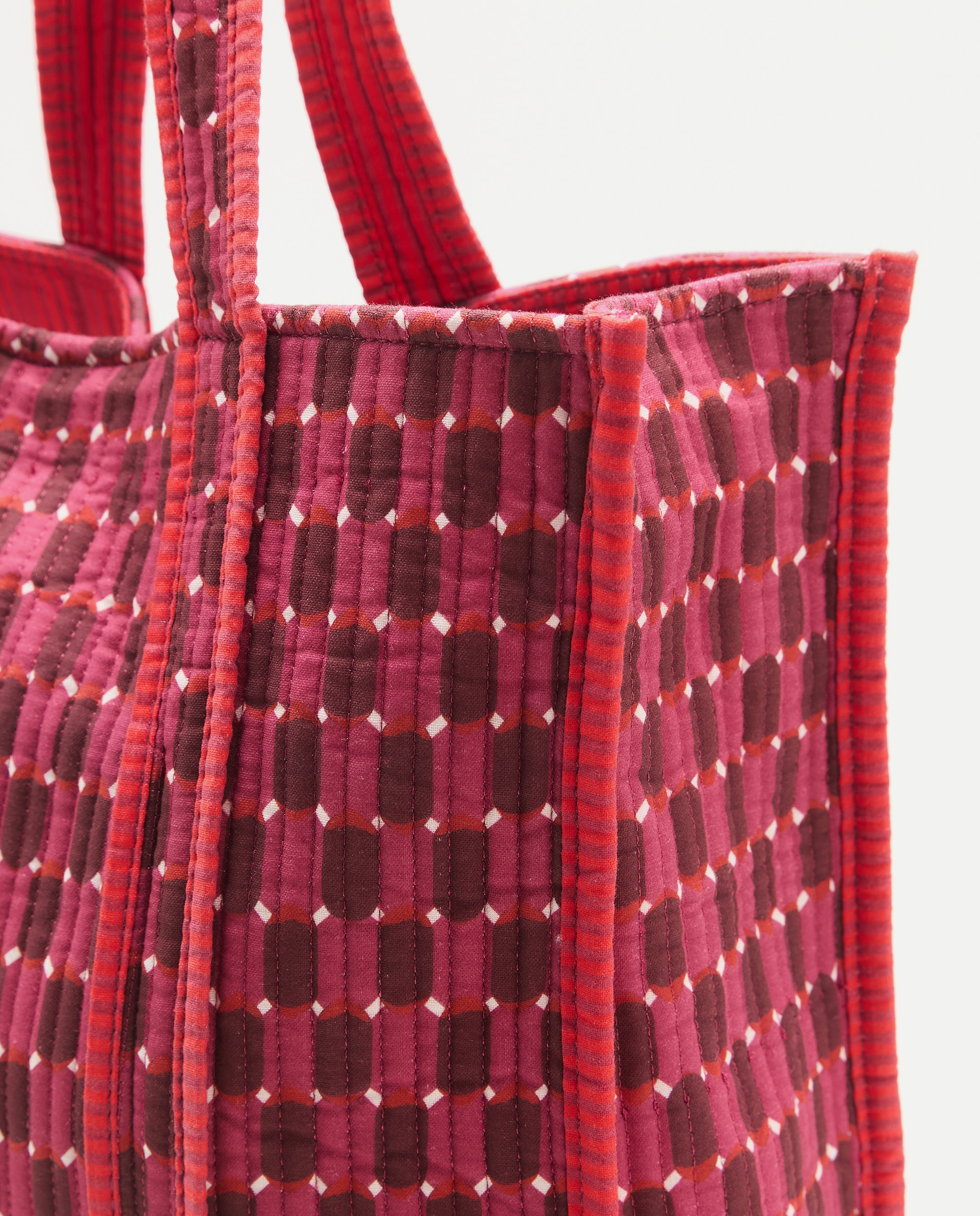 Bolso mujer tela estampado Morado-4