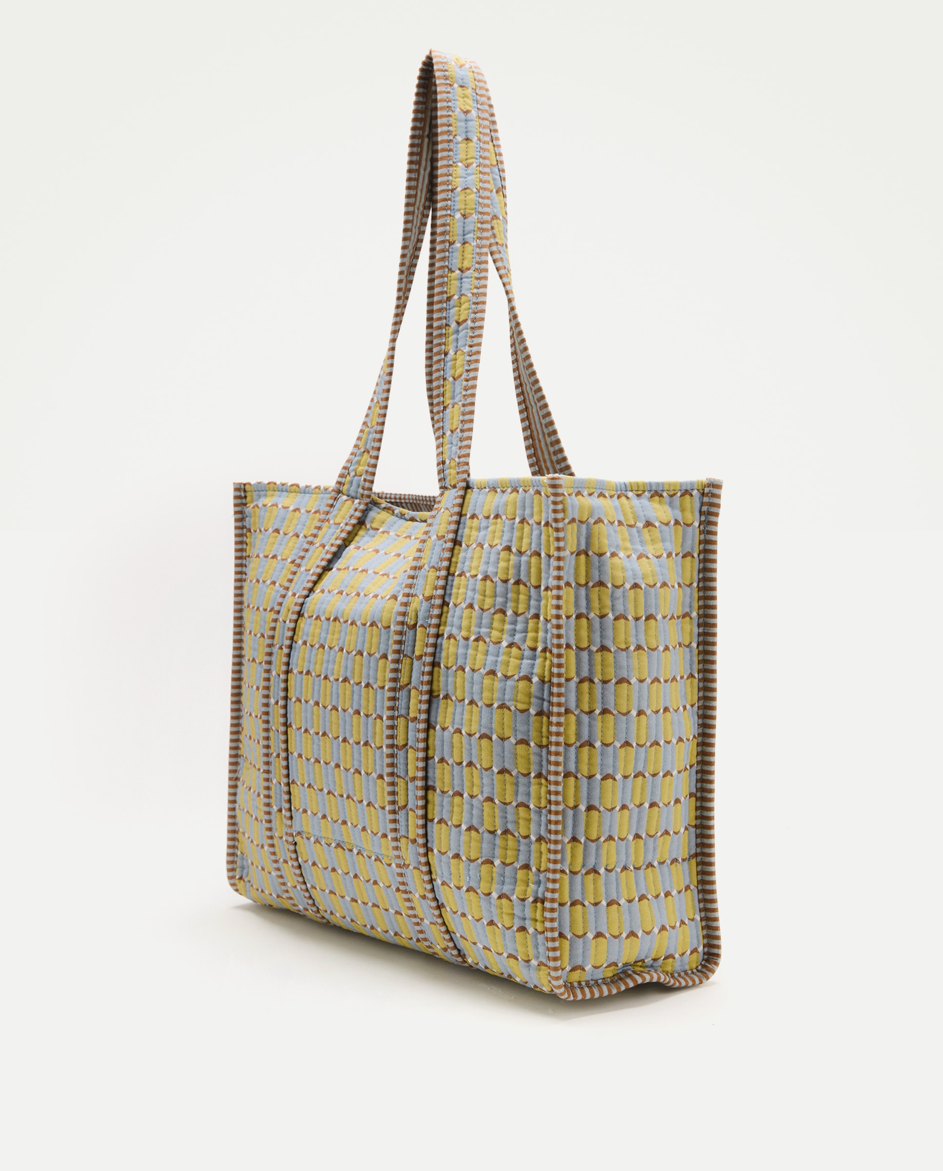 Bolso mujer tela estampado Verde-2
