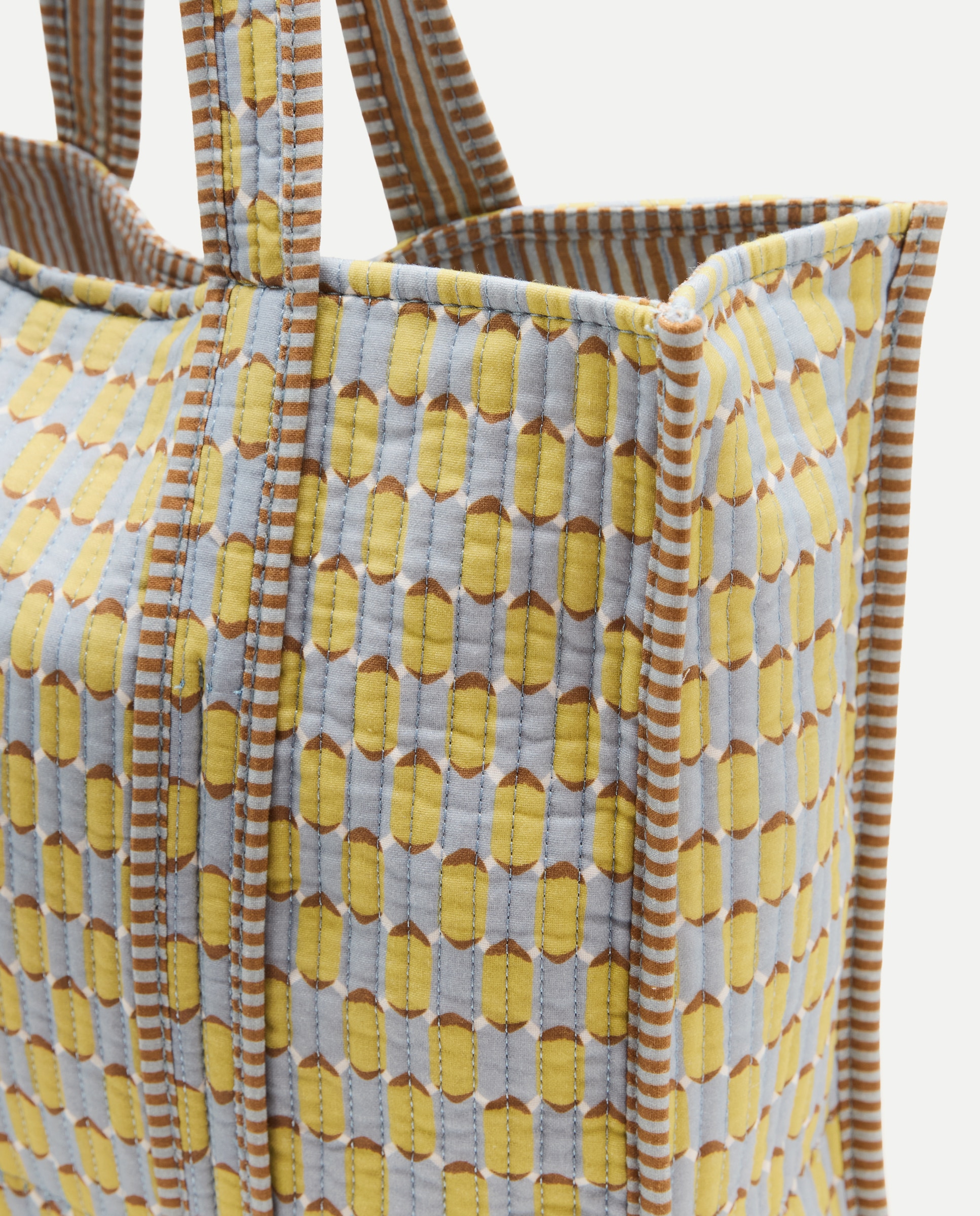 Bolso mujer tela estampado Verde-4