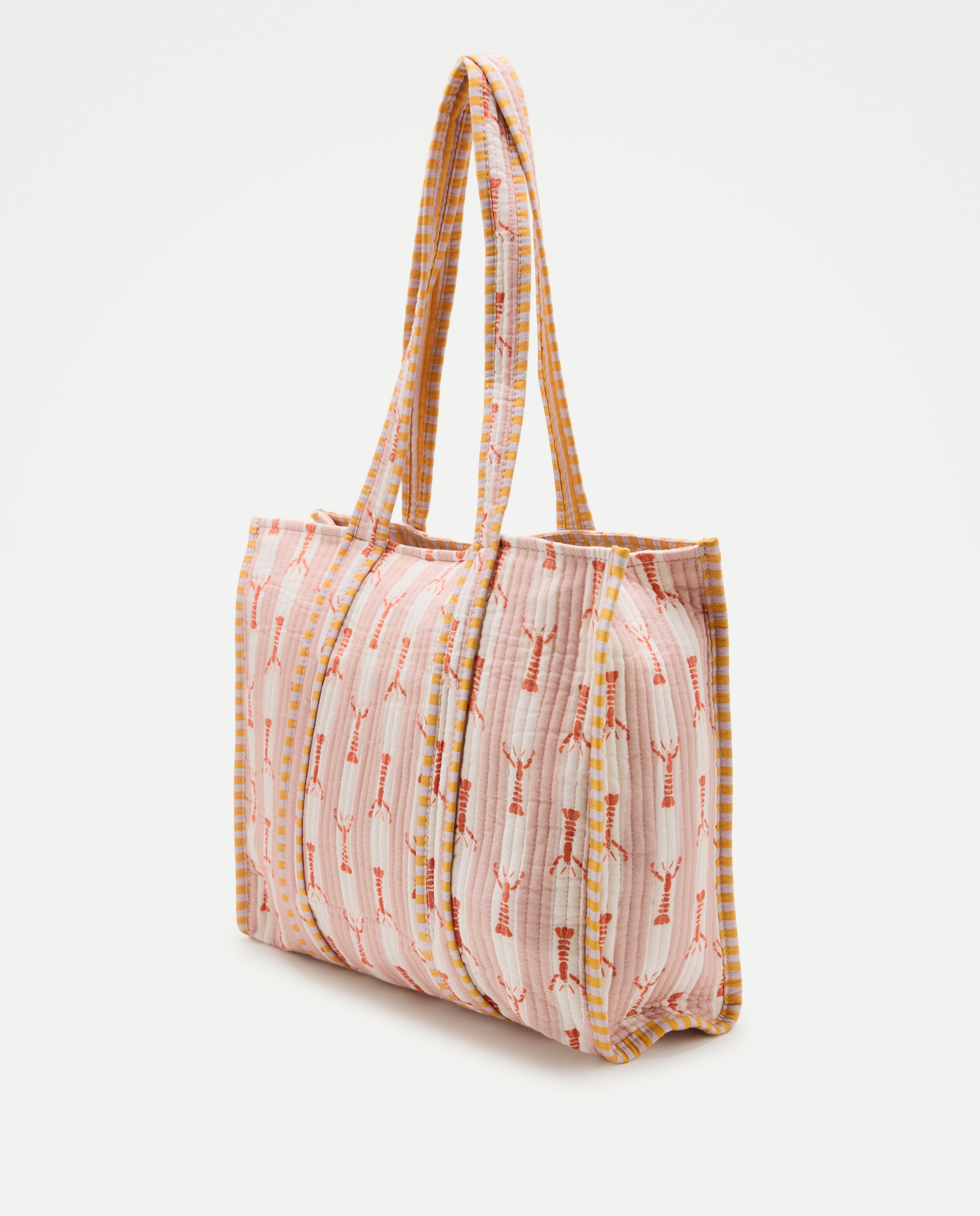Bolso mujer tela estampado Rosa-2