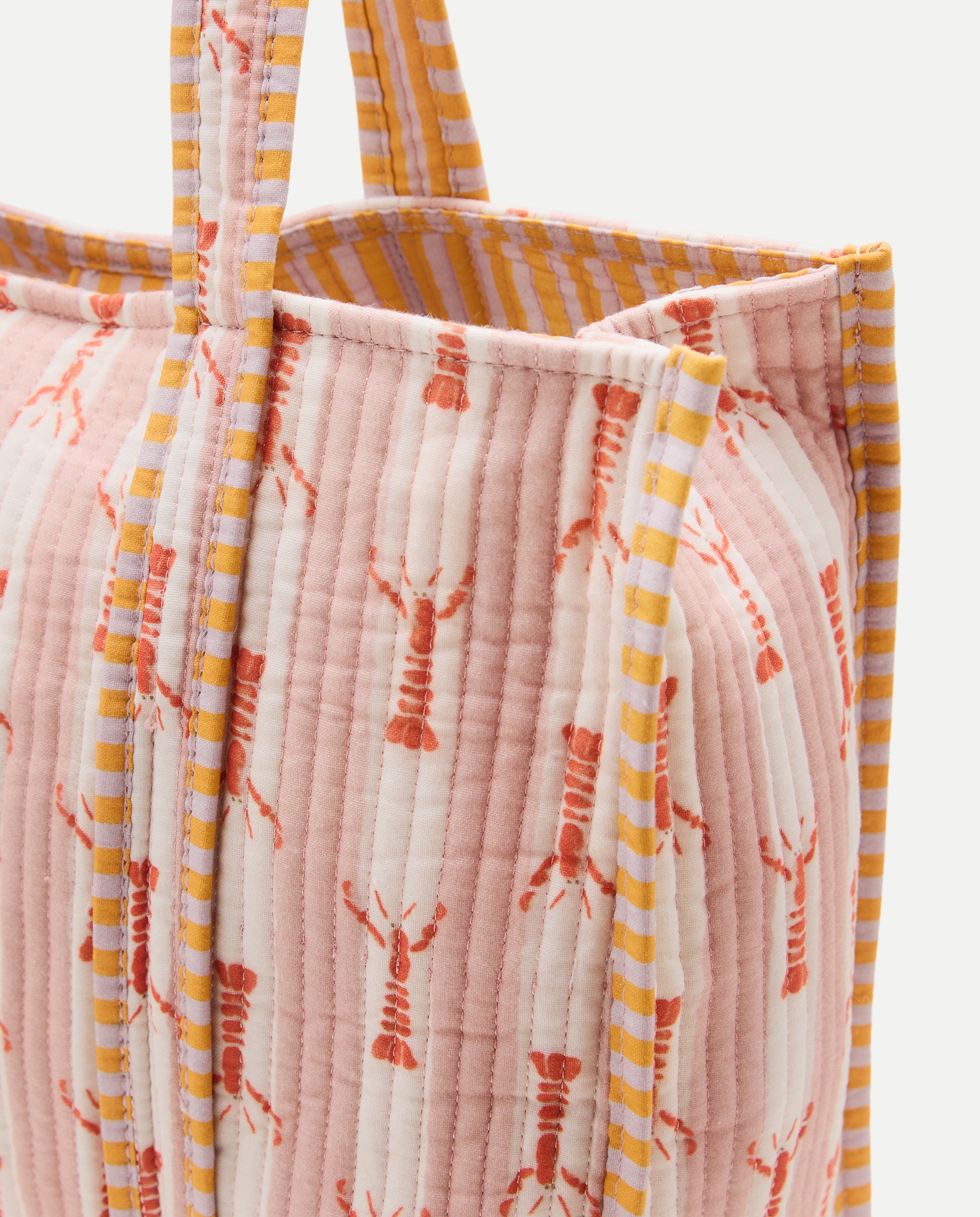 Bolso mujer tela estampado Rosa-4