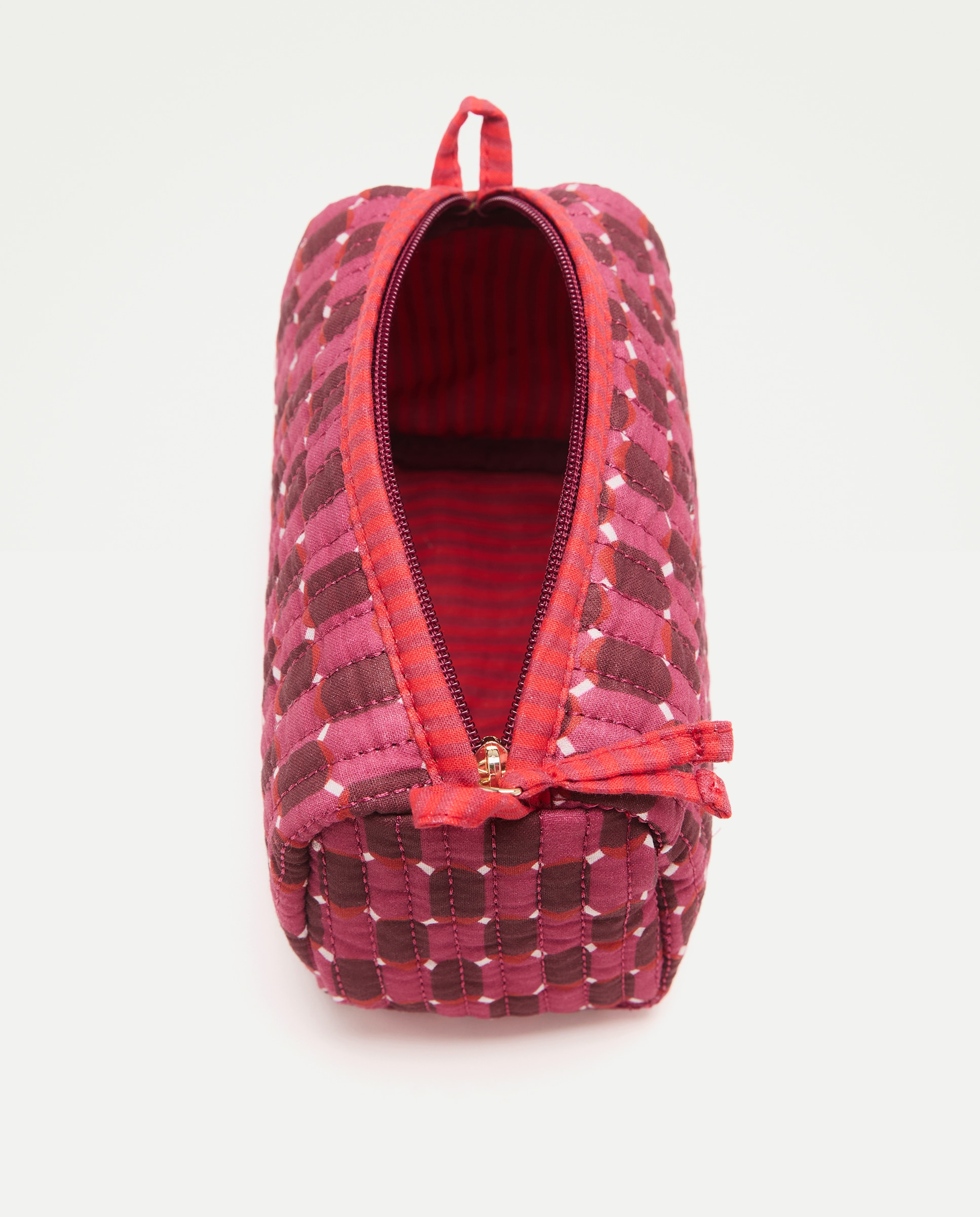 Neceser mujer tela estampado Morado-3