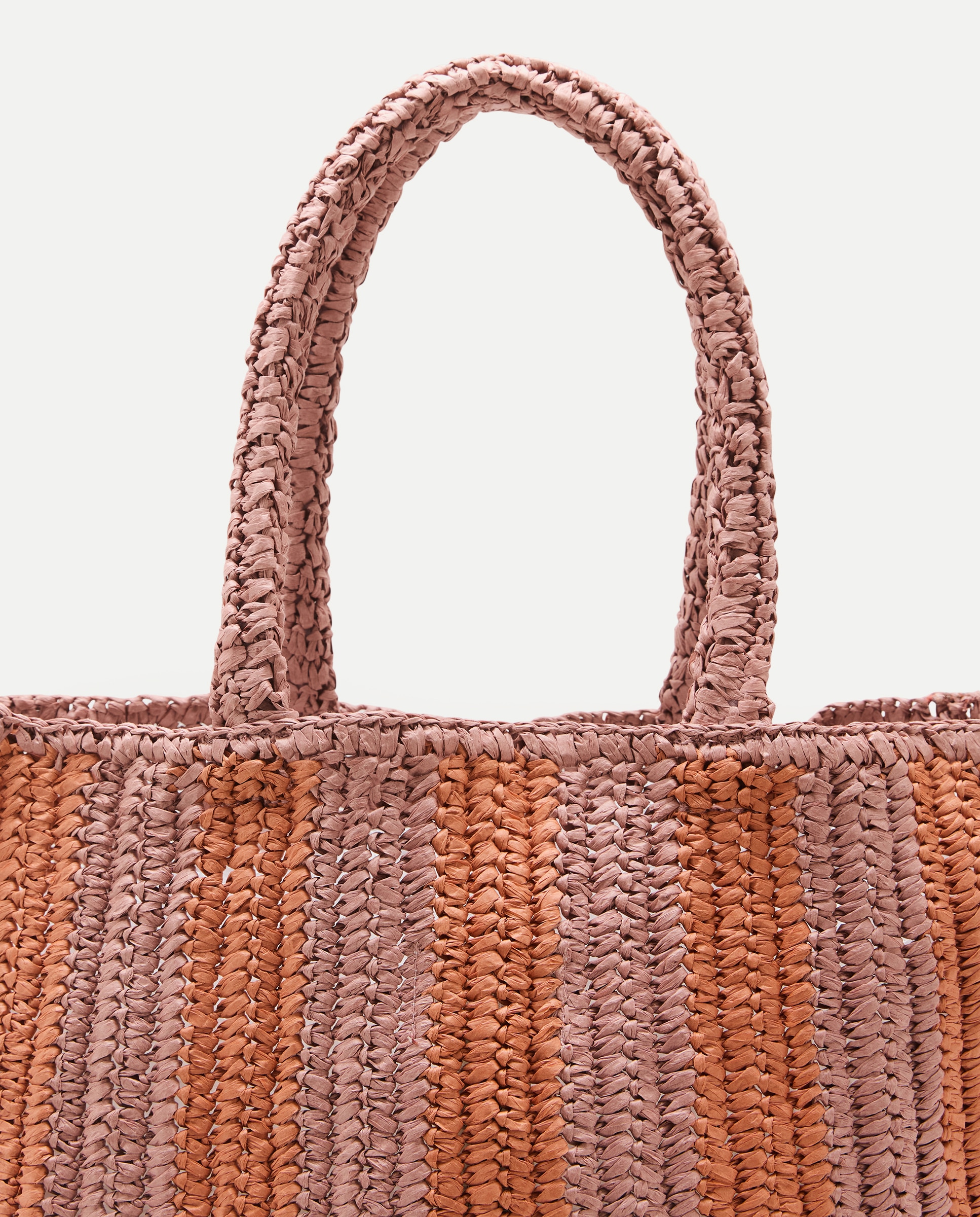 Bolso mujer shopper rayas Rosa-3