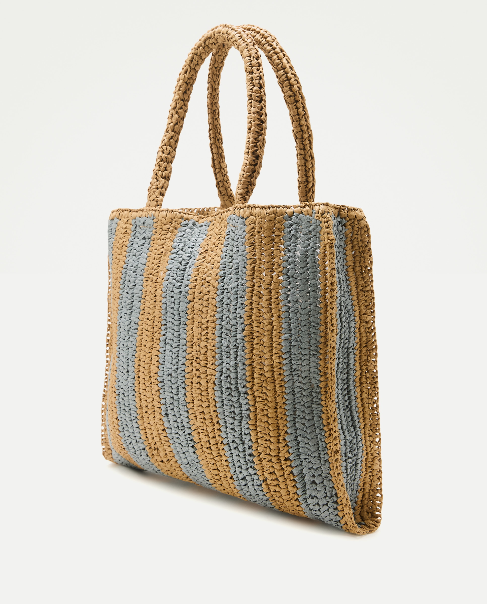 Bolso mujer shopper rayas Verde-2