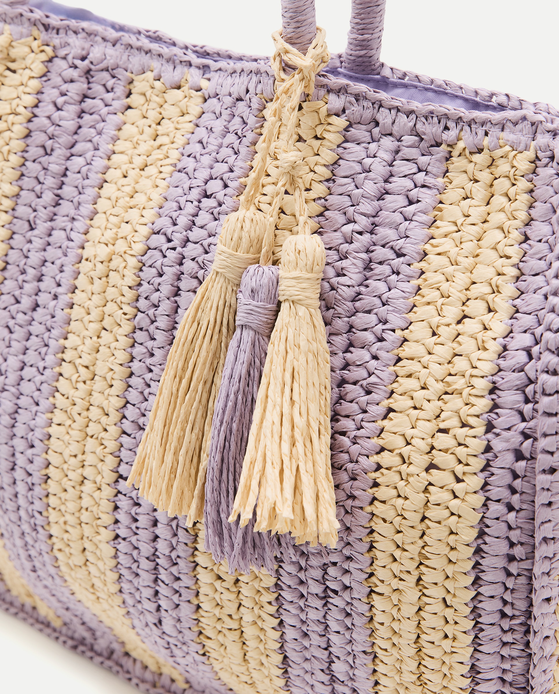 Bolso playa mujer rayas Rosa-3