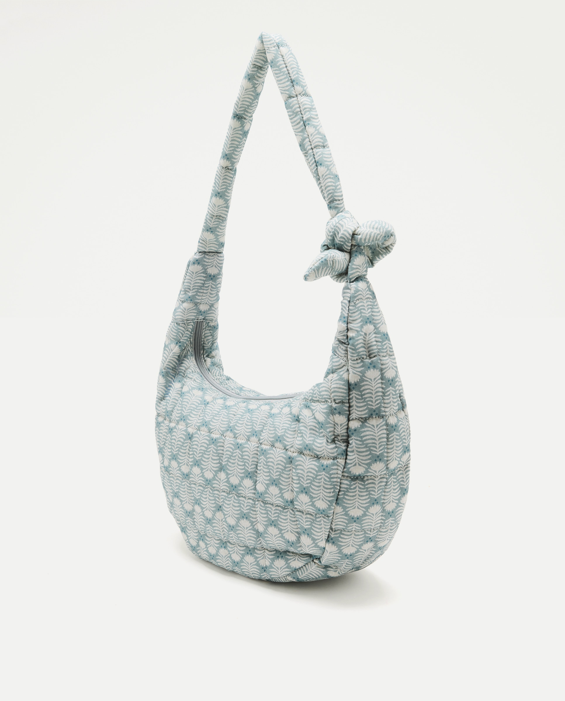 Bolso tela mujer acolchado Verde-2