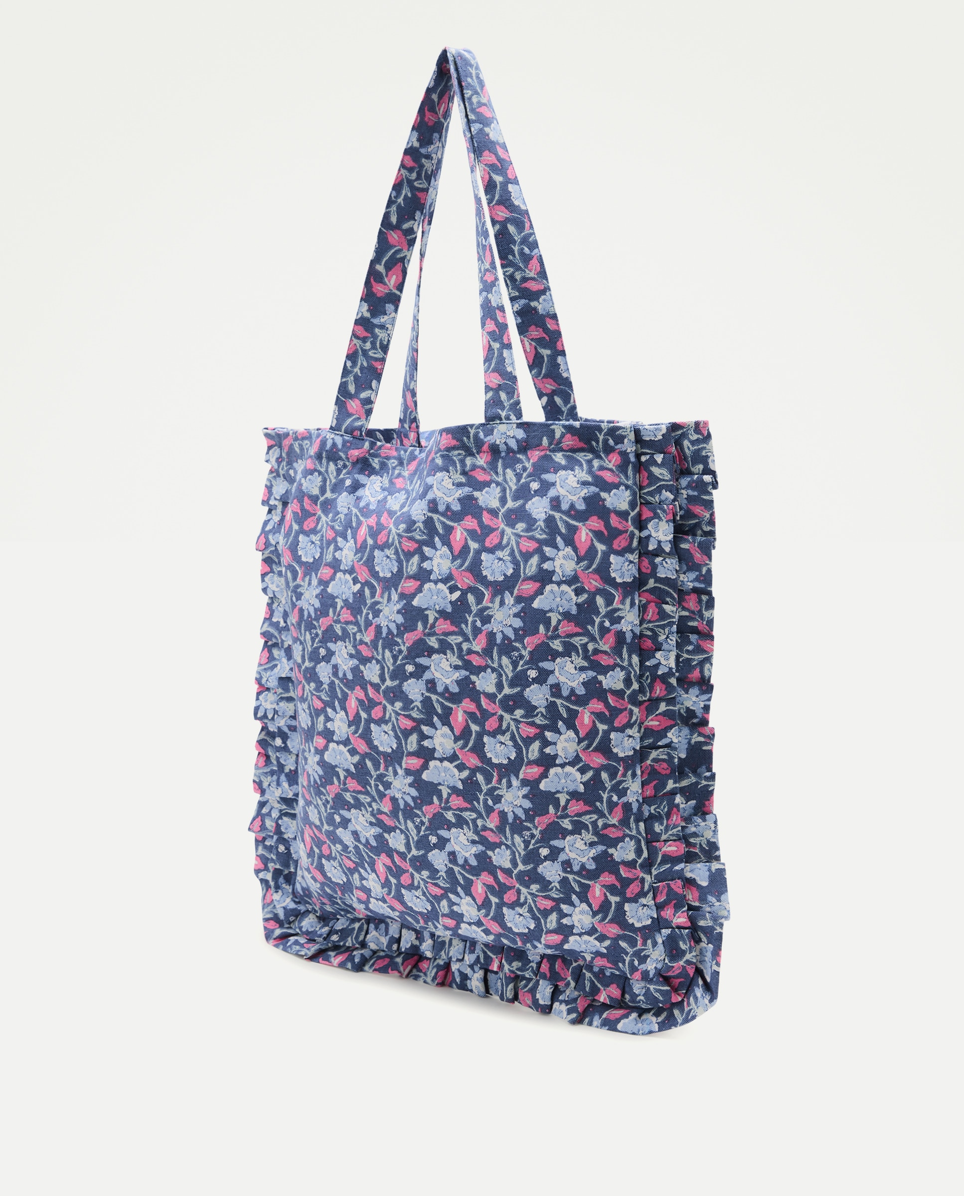 Bolsa mujer volante estampada Azul-2