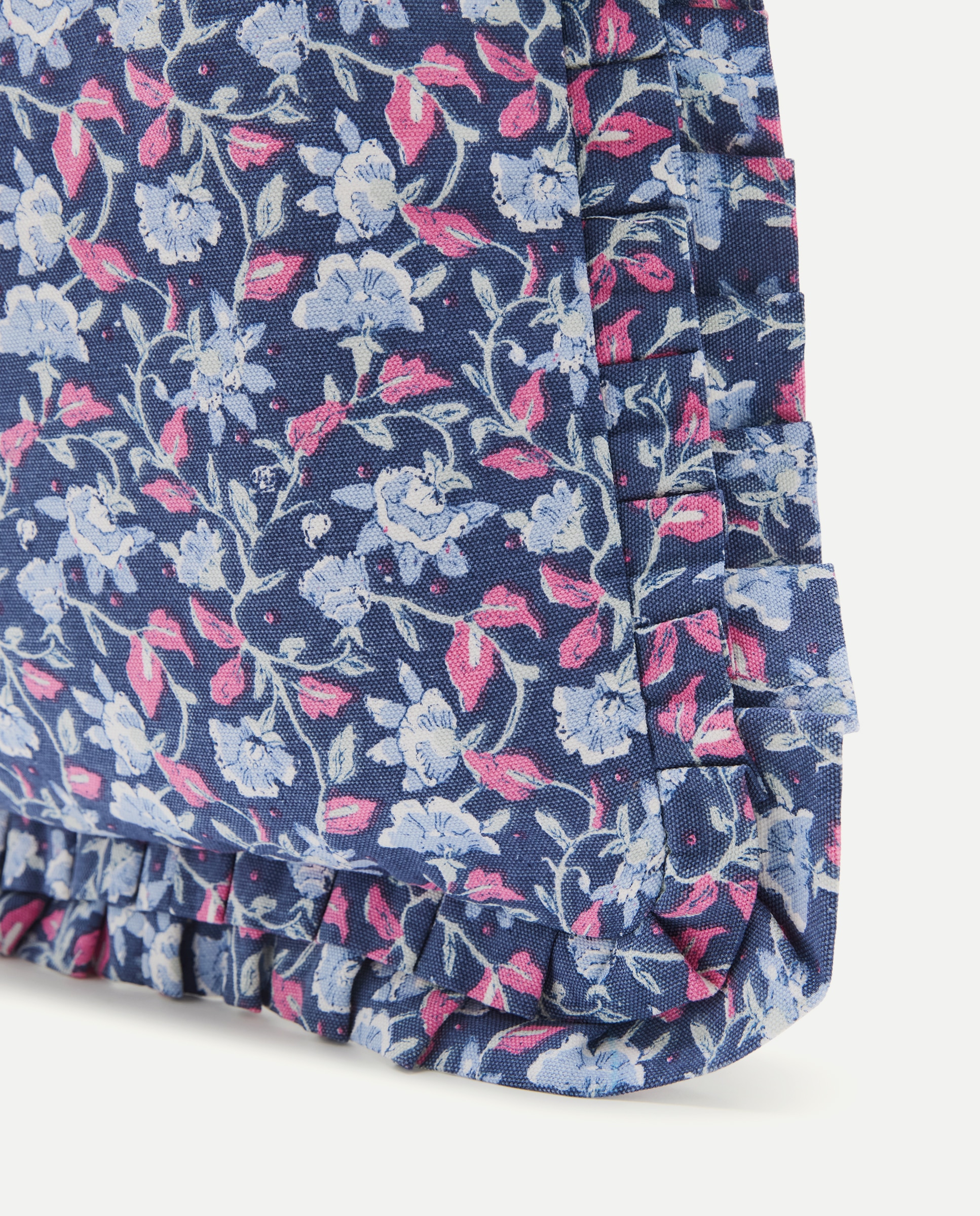 Bolsa mujer volante estampada Azul-3