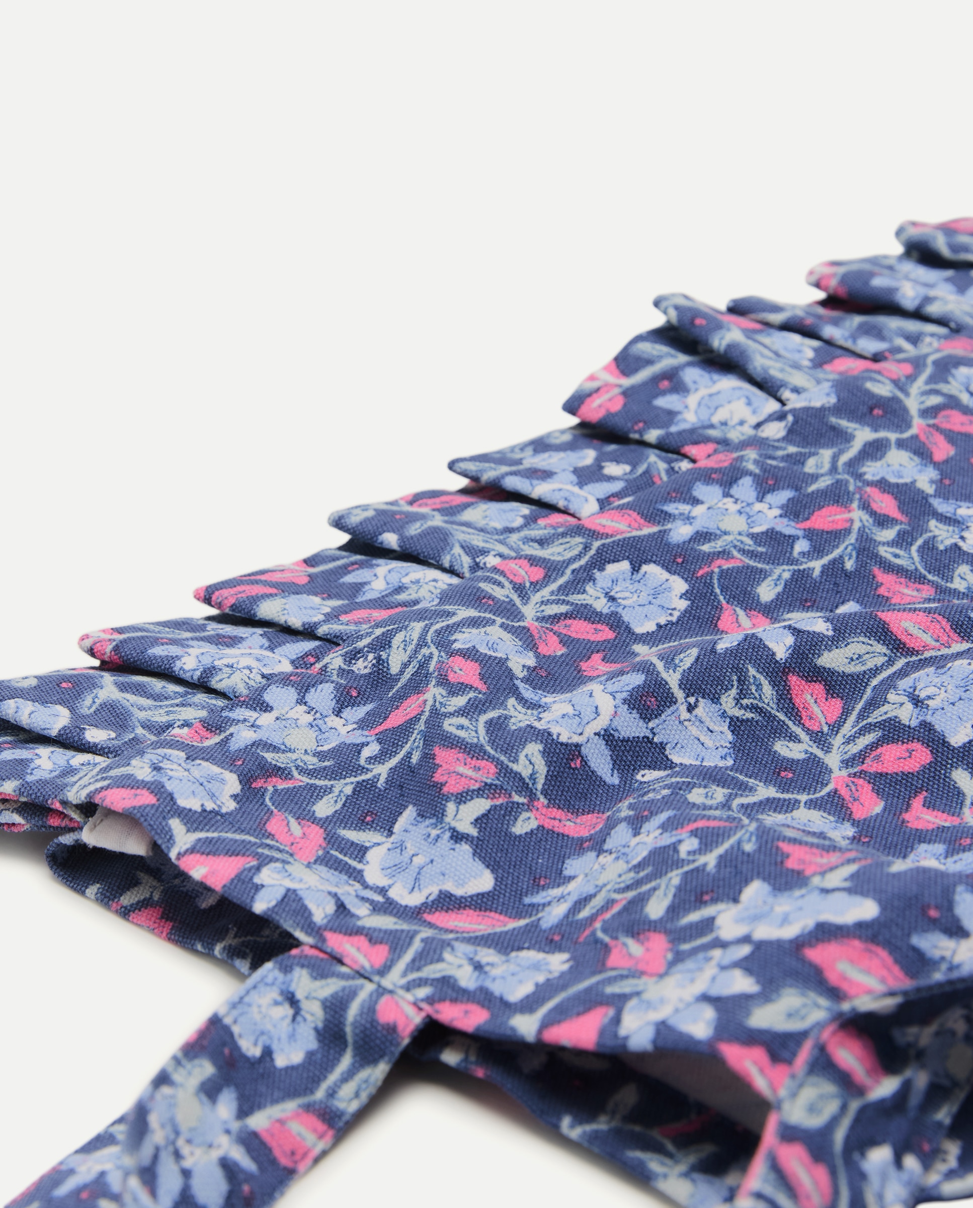 Bolsa mujer volante estampada Azul-4