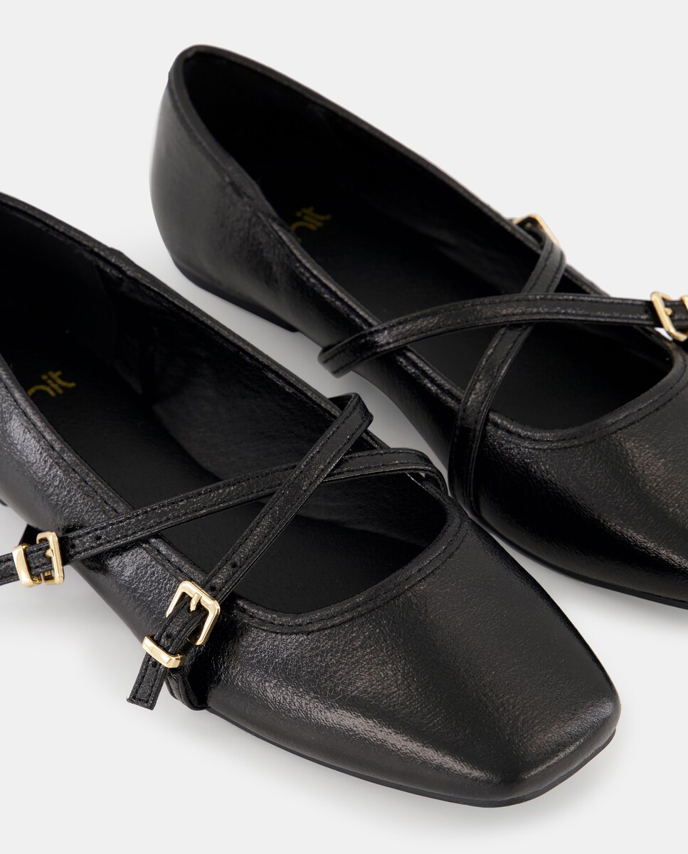 Bailarina  laminada Negro-5