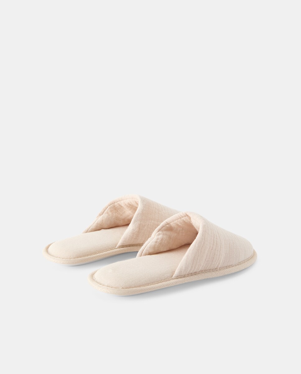 Zapatilla destalonada de algodón Arena-3