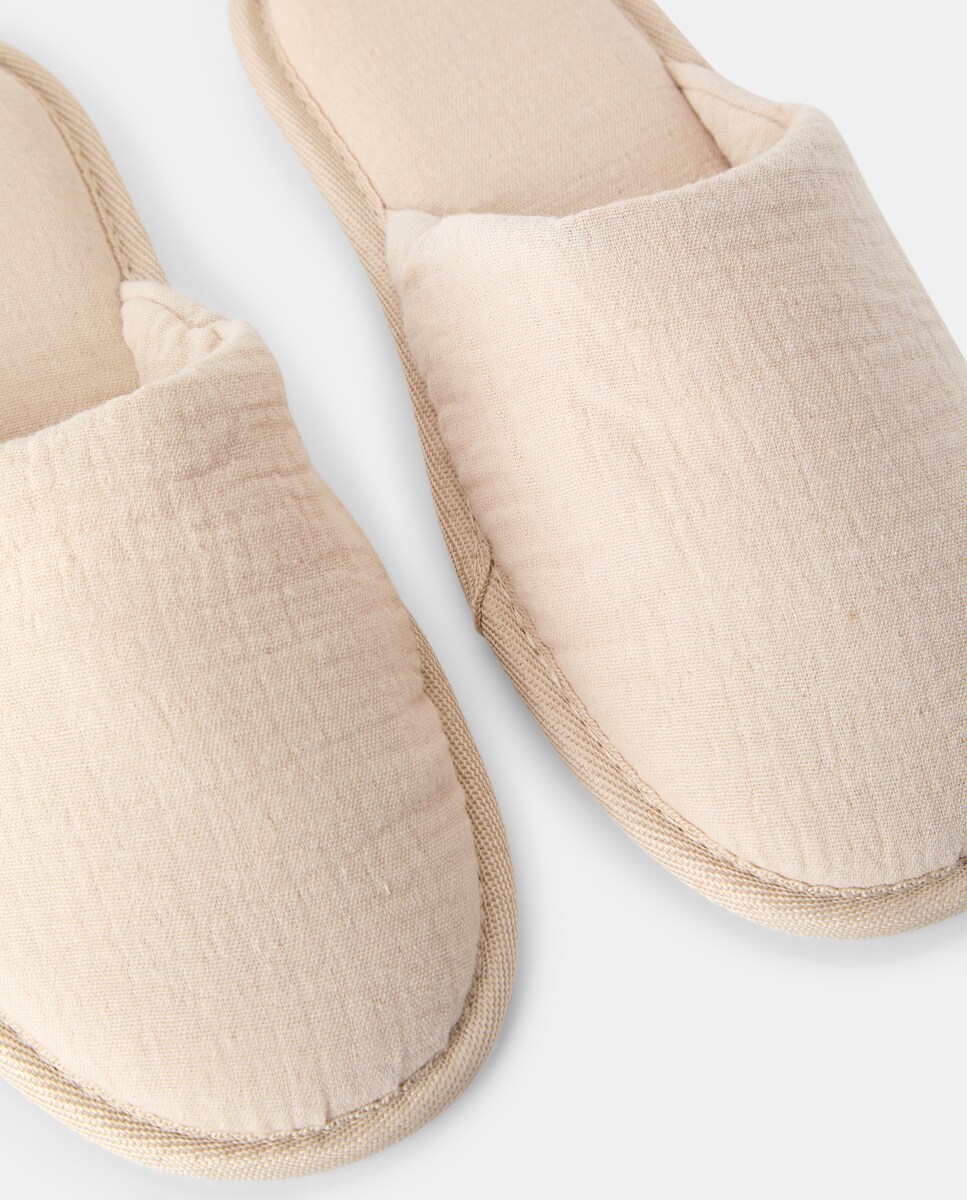 Zapatilla destalonada de algodón Arena-5